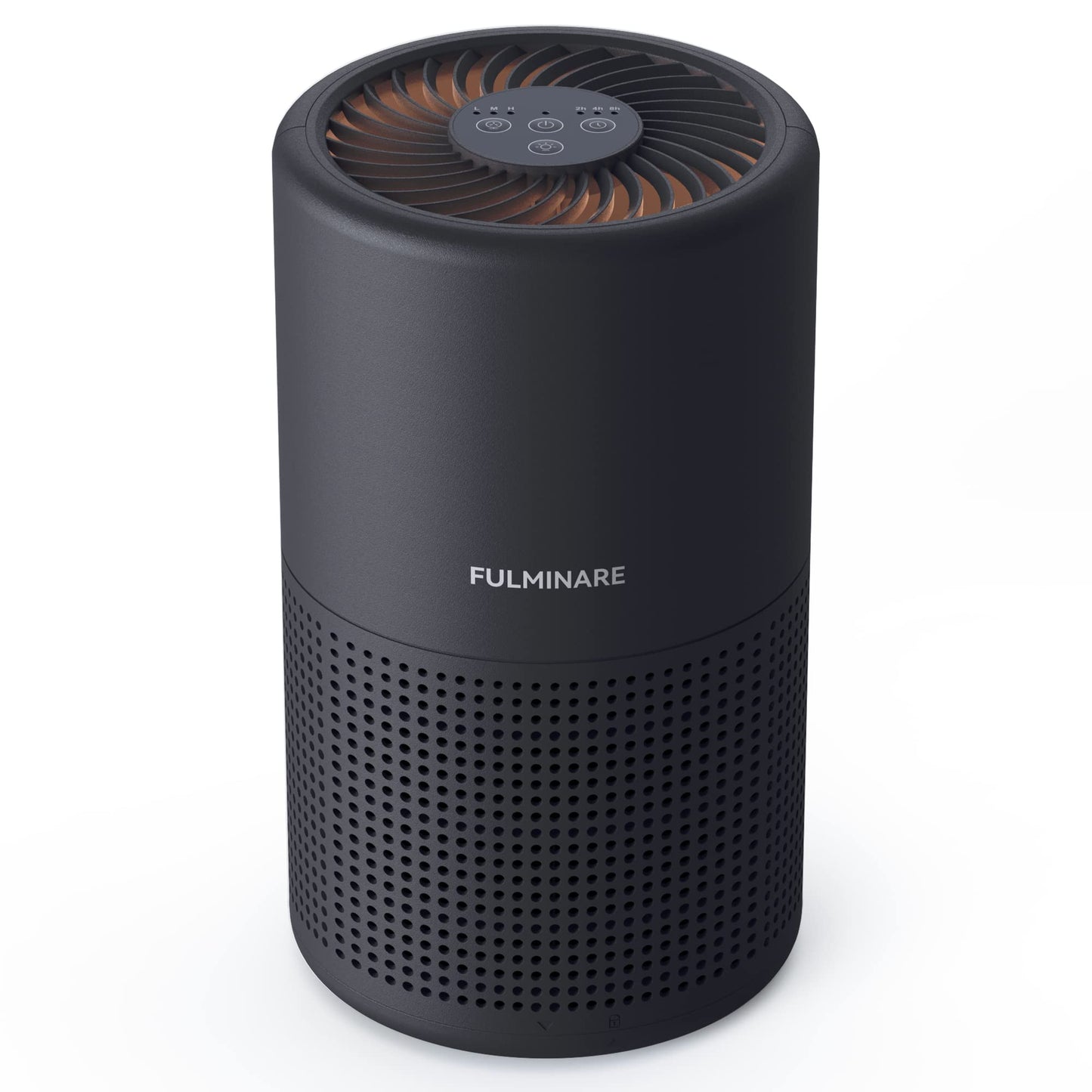 FULMINARE Air Purifiers for Bedroom H13 HEPA Air Purifier with LED Light, Timing Settings, 3 Speeds, Smart Portable Air Purifier for Home, Smoker, Remove 99.97% Dust (1 Pack Black)