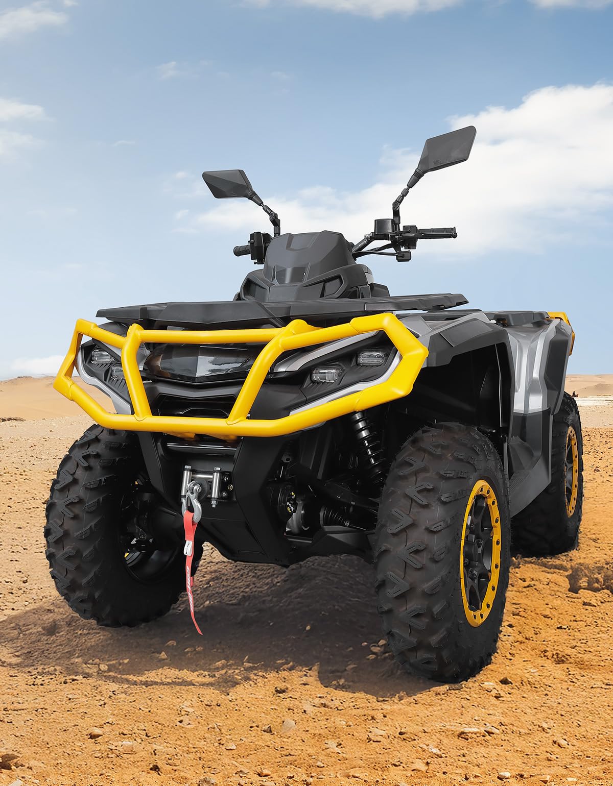 KEMIMOTO ATV Mirrors with 7/8" Handlebar Mount Motorcycle Mirrors Compatible with Polaris Sportsman Motorcycle Scooter Moped ATV Snowmobile Dirt Bike Cruiser