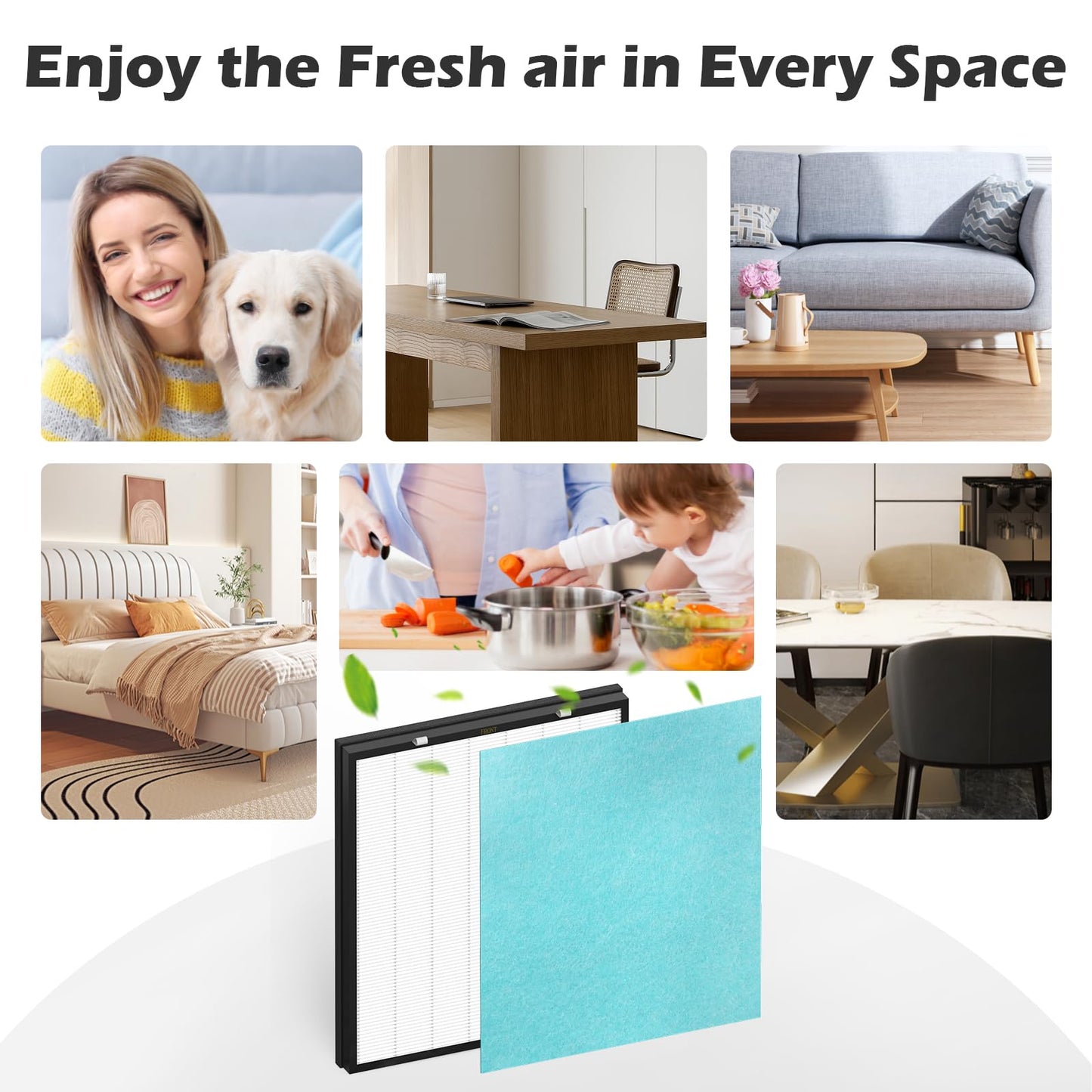 SAKEGDY 1550 Replacement Filter Kit Compatible with Asept-Air Life Cell 1550 Air Purifier, Multi-Layer Filtration System with True HEPA and Carbon Filter.