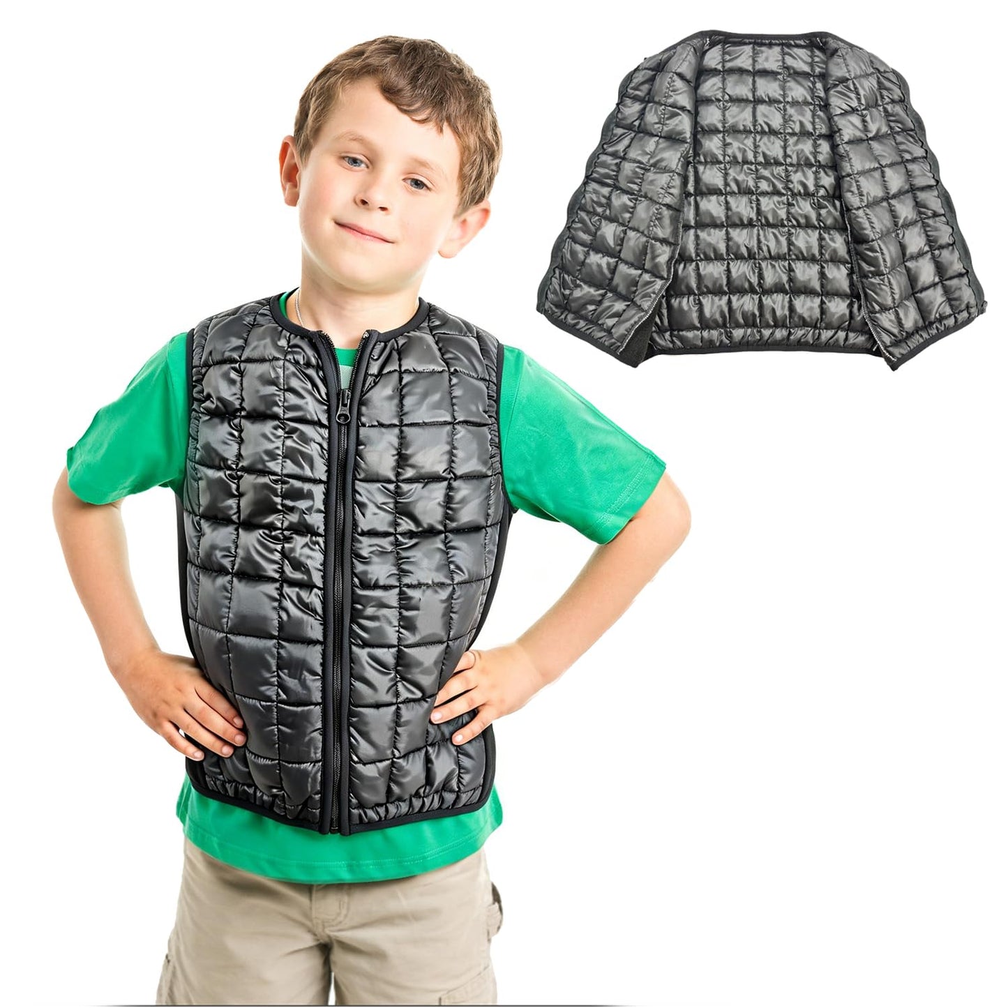 Weight-ed Vest for Kids, Calming Support for Home, School & Play, Compression Vest for Boys Girls, Breathable, Washable, Comfort Fit(Small)