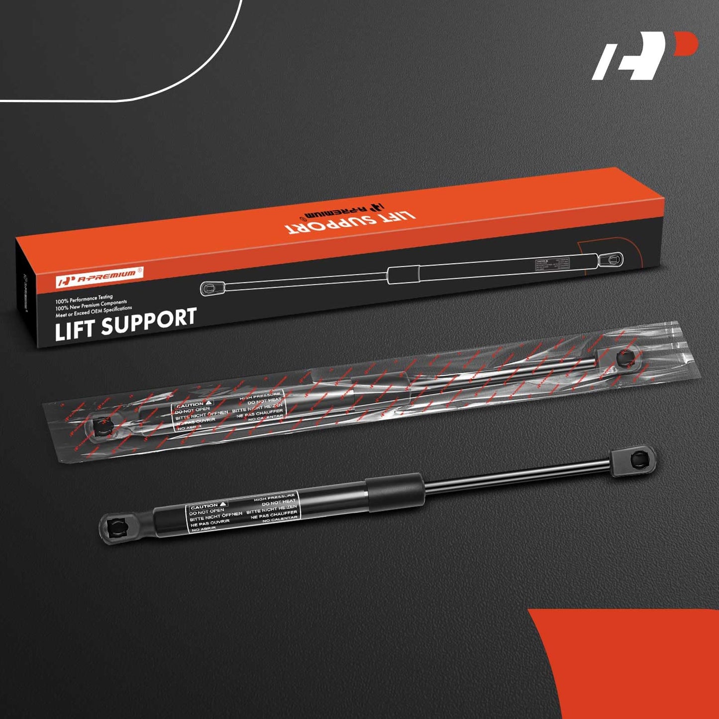 A-Premium Tailgate Lift Supports Shock Struts Spring Prop Compatible with Hyundai Veloster 2012-2017 2-PC