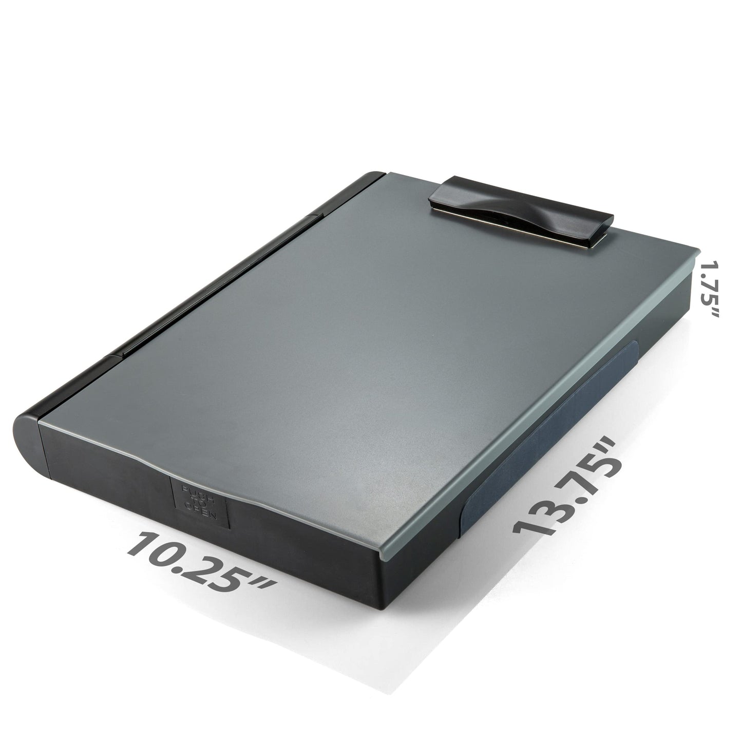 Officemate Recycled Double Storage Clipboard/Forms Holder, Plastic, Gray/Black (83357)