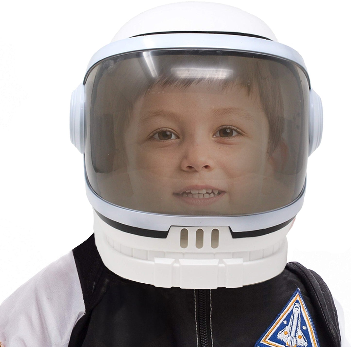 Astronaut Helmet with Movable Visor Pretend Play Toy for School Dress Up, Role Play Accessory, Holiday Halloween Party Gift