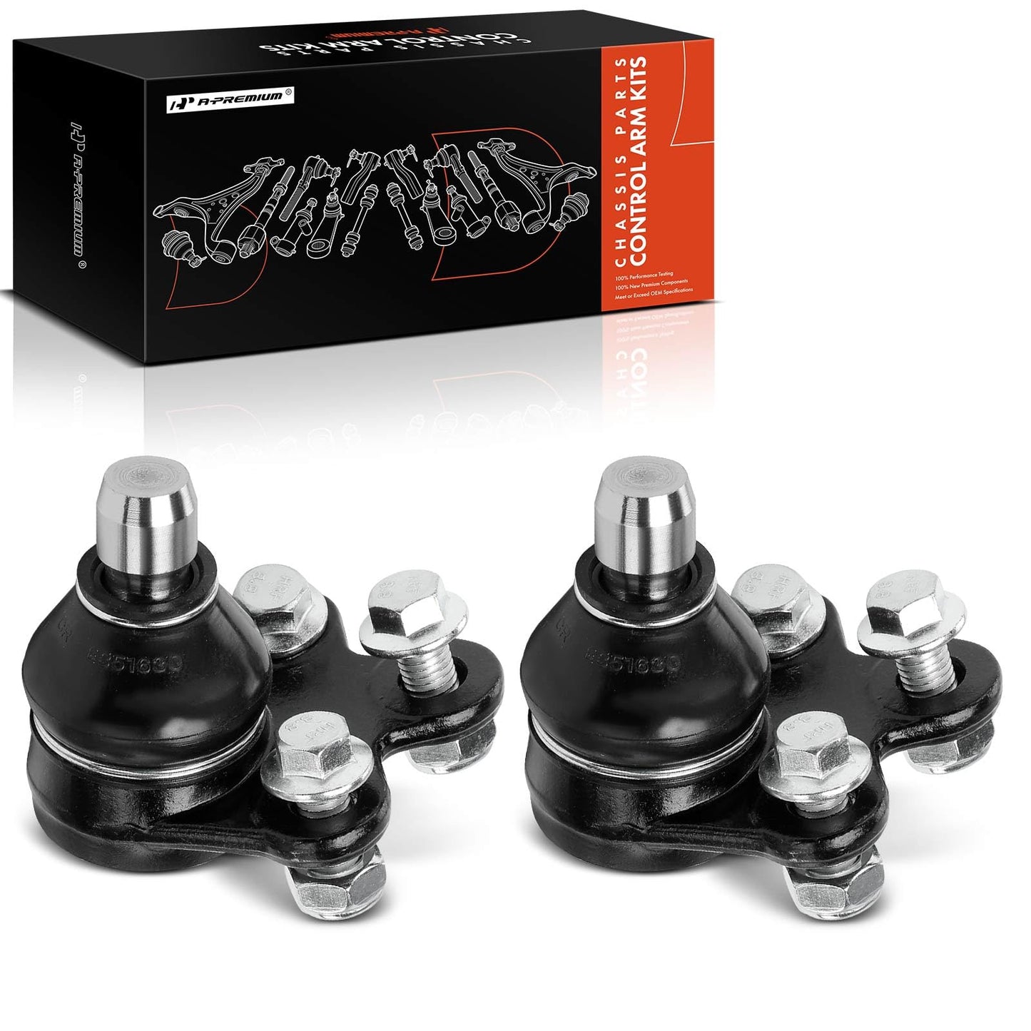 A-Premium 2 x Front Lower Ball Joint, Compatible with Buick Encore 2013-2022 & Chevrolet Sonic 2012-2018, Trax 2013-2022