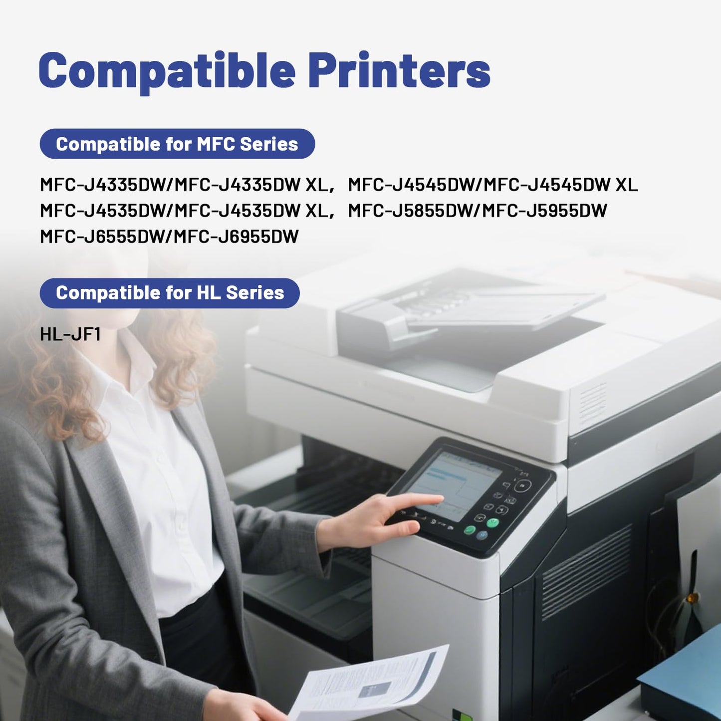 LC406XL Ink Cartridges Replacement Compatible for Brother LC406XL LC406 XL Ink use with Brother MFC-J4335DW MFC-J5855DW MFC-J6555DW MFC-J4535DW MFC-J6955DW Ink (Black, Cyan, Magenta, Yellow)