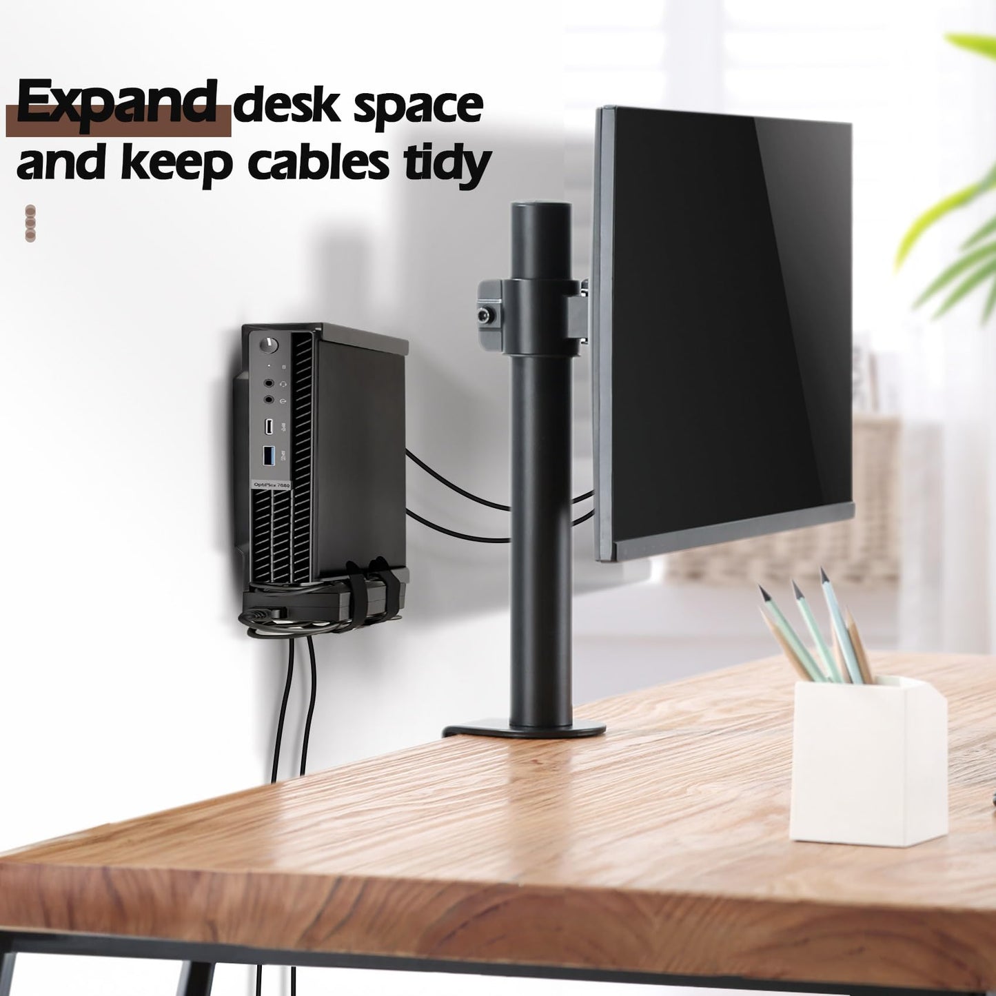 Mini PC Mount for Dell Micro Mount,Under Desk and VESA Wall Mount for Dell OptiPlex Micro Form Factor Case Dell MFF 7010 7080 5070 3000 7060 7090 3060 3040 3046 3050 3090 9020 7080XE