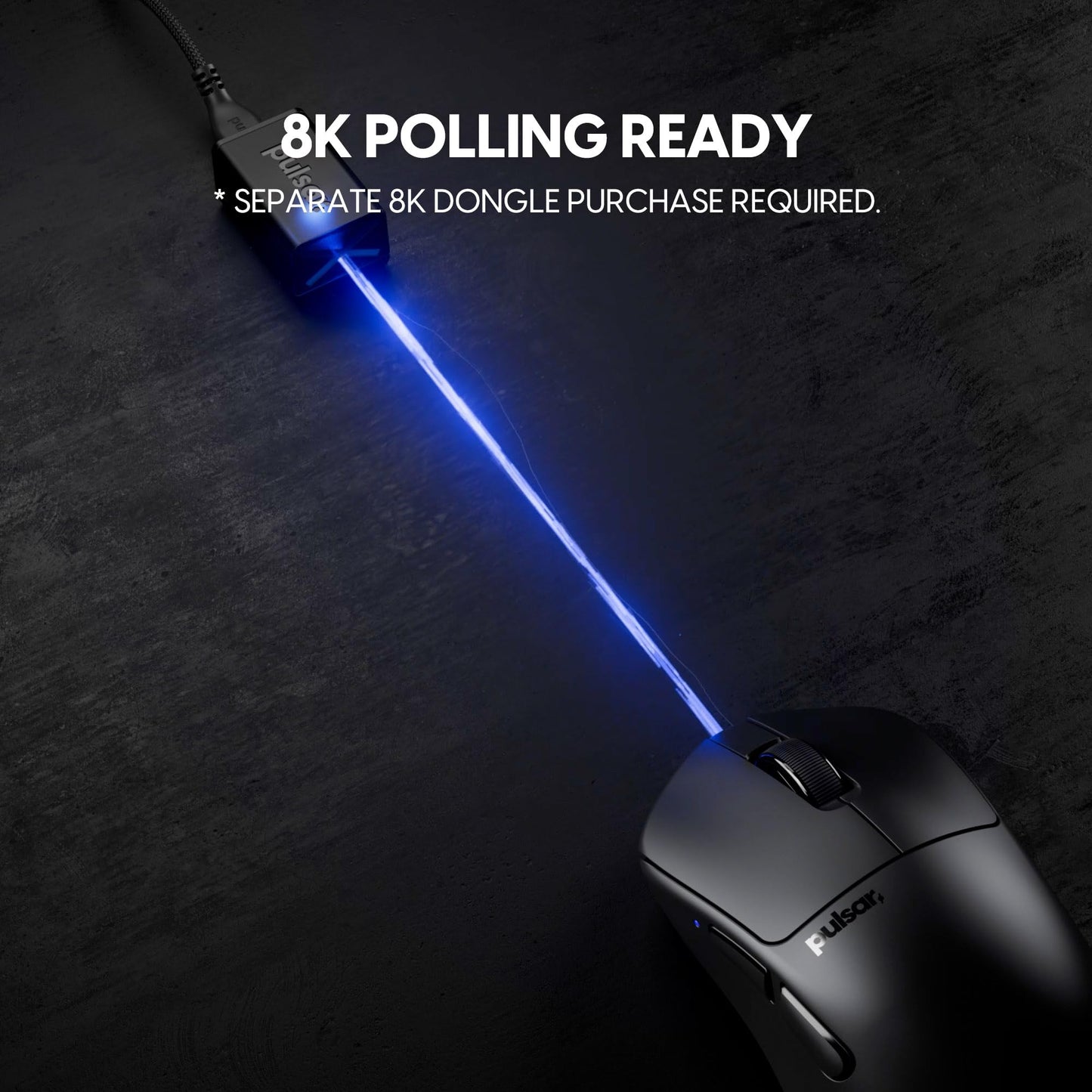 Pulsar Gaming Gears X3 Wireless Gaming Mouse, Hybrid Ergonomic, Lightweight 55g, XS-1 Flagship Sensor 32K DPI, Optical Switch, 8K Polling Ready, Black