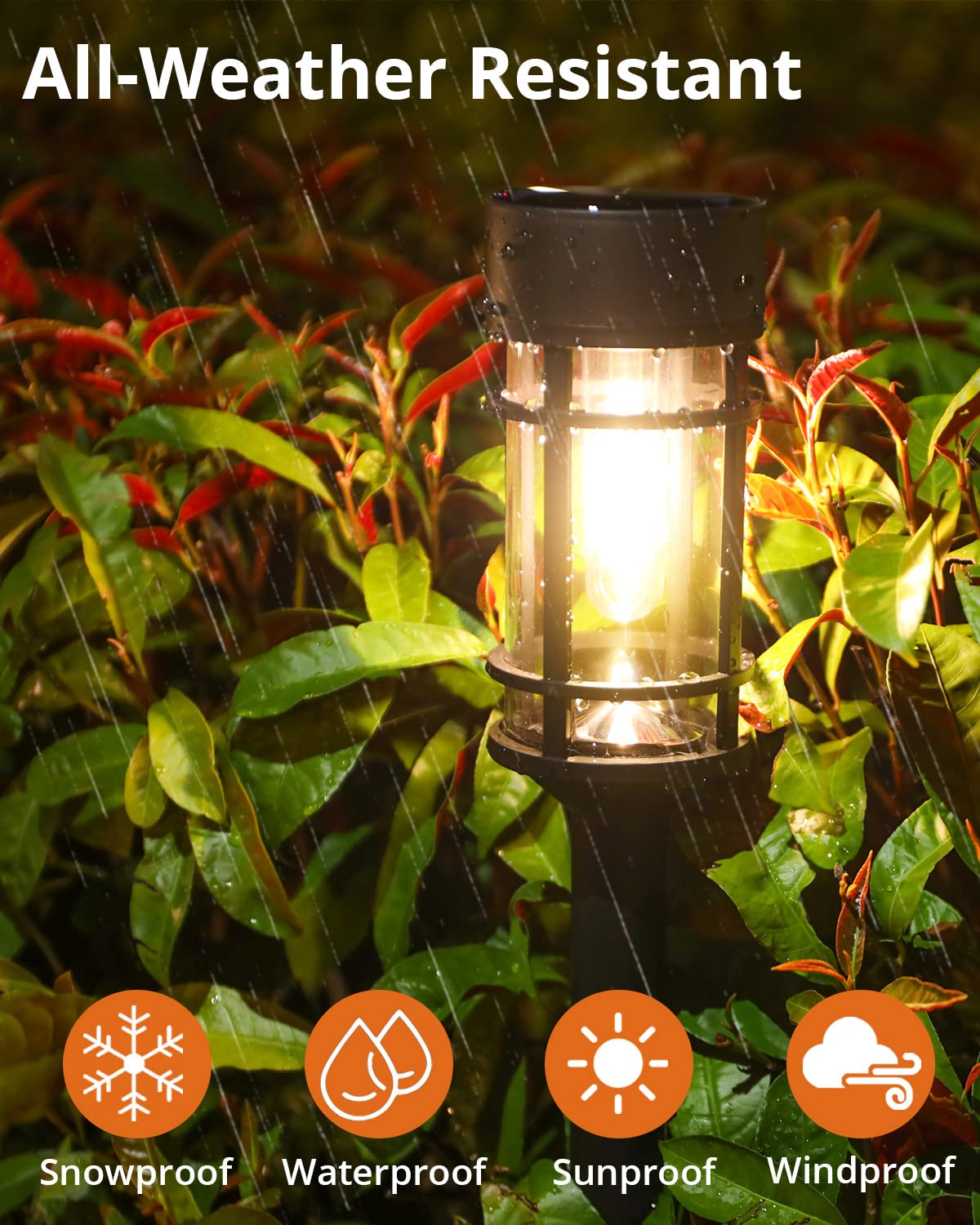 ILANCK Solar Pathway Lights 8 Pack, Bright Solar Lights Outdoor Waterproof IP65, LED Solar Garden Lights Metal Landscape Lighting for Yard, Path, Driveway