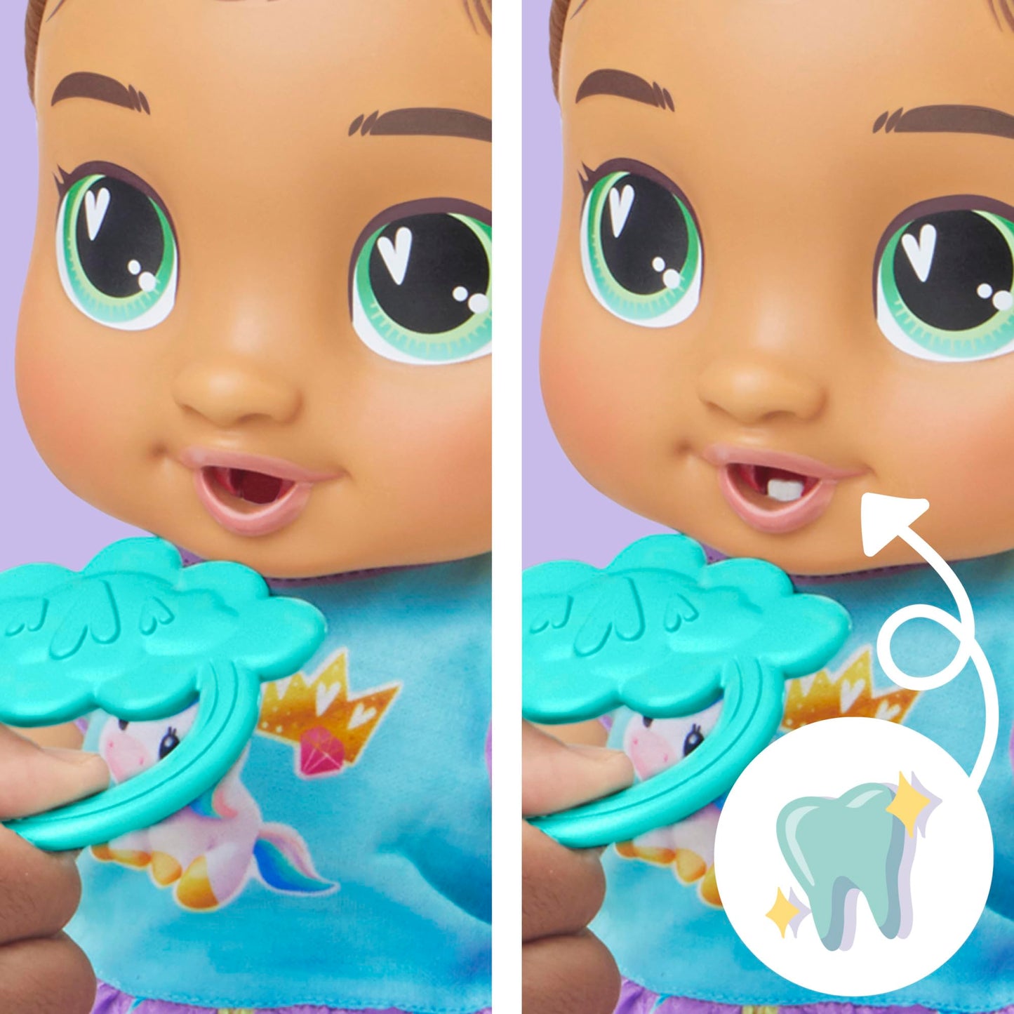 Baby Alive Baby Grows Up, Sophia Sparkle, Milestones and Baby's First Tooth, Interactive Doll for Girls and Boys Ages 3+
