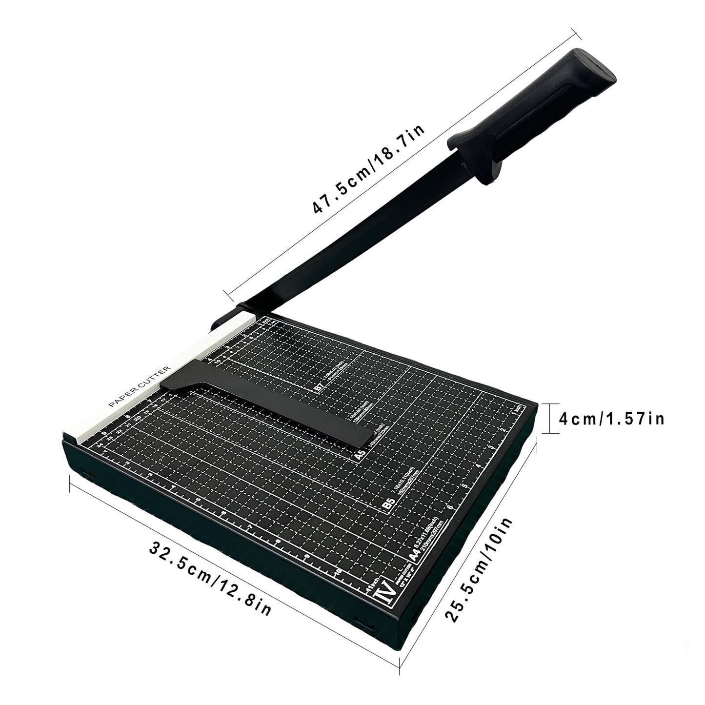EUZEUZ A4 Paper Cutter, 12 Inch Paper Trimmer, Guillotine with Safety Guard, Precision Cutting for Office, Home, Craft, Photo, Cardstock
