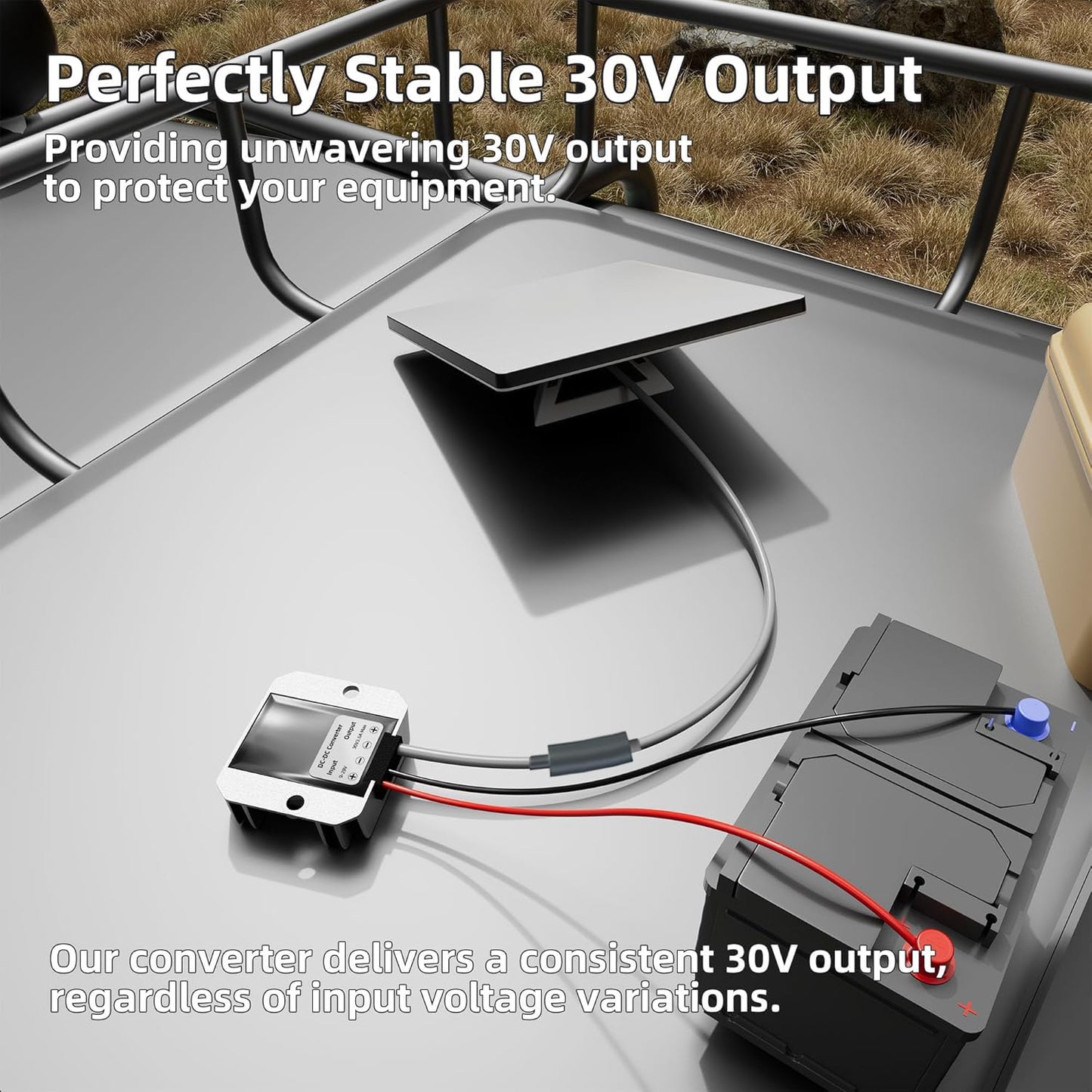 daboot Starlink Mini 12V Adapter Power Cord - 12/24V (9-28V) to 30V 3.5A DC Step-Up Converter with 5521 Female Output, Waterproof Booster Cable for Starlink Mini Power Supply Accessories
