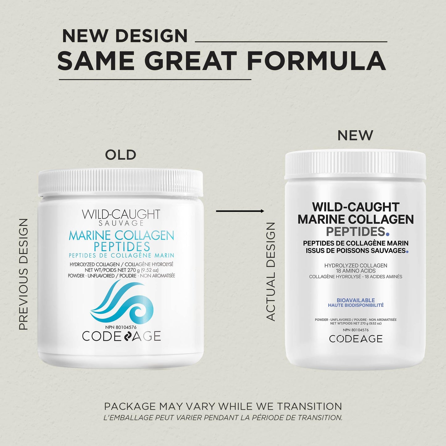 Codeage Marine Collagen Powder - Wild-Caught Hydrolyzed Fish Collagen Peptides - Type 1 & 3 Collagen Protein Supplement - Amino Acids for Skin, Hair, Nails - Paleo Friendly, Non-GMO, 270 g