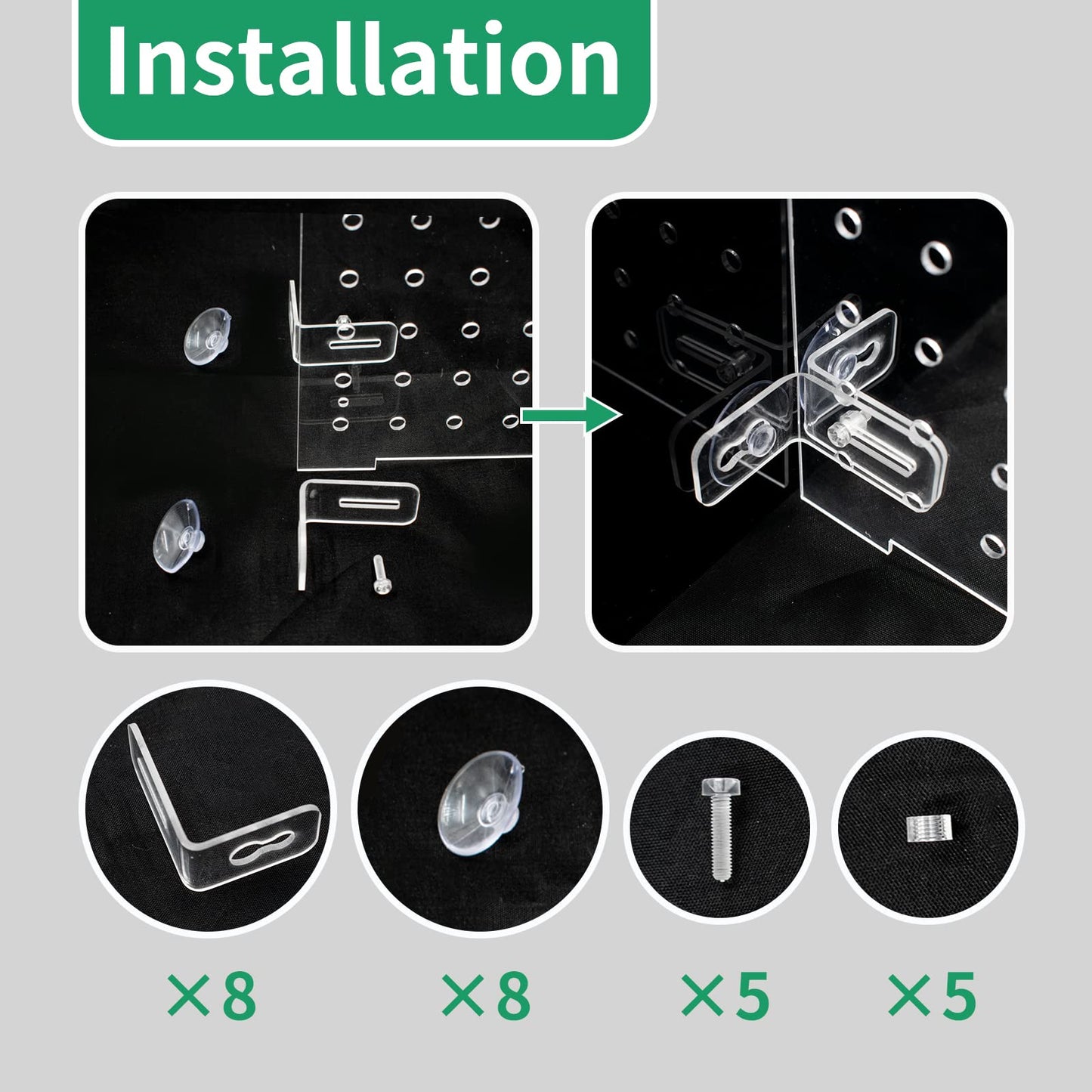 HingoFuni Aquarium Fish Tank Divider Acrylic Isolation Grid Board with Suction Cups Included Clear Fish Separator Transparent Plate Baffle Cover Blocking Fish Partition Net 30x40cm/11.81x15.74in