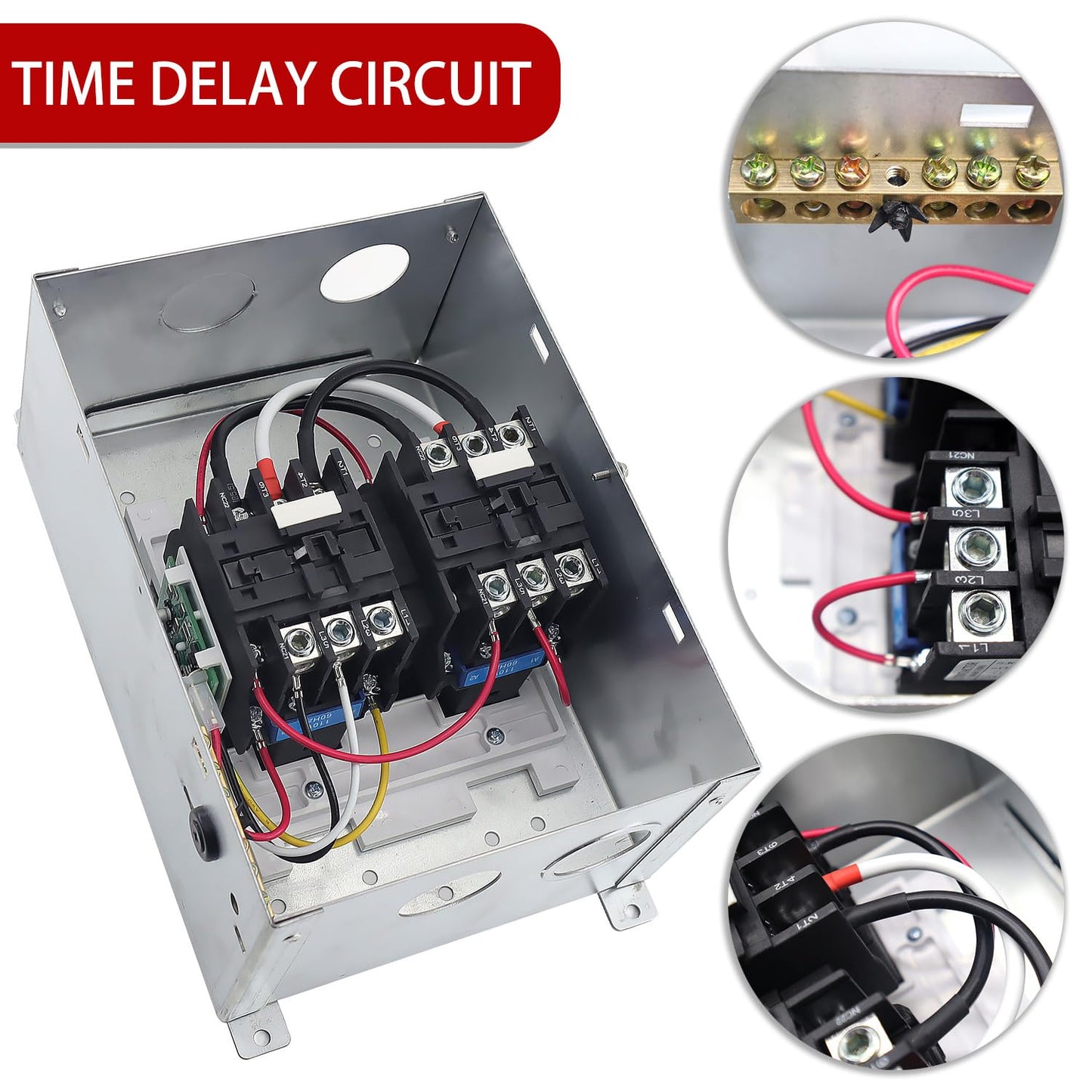 50 Amp Transfer Switch Automatic Transfer Switch for RV, Speedboats 120/240 VAC, 50 Amp, Automatic Transfer Relay Switch