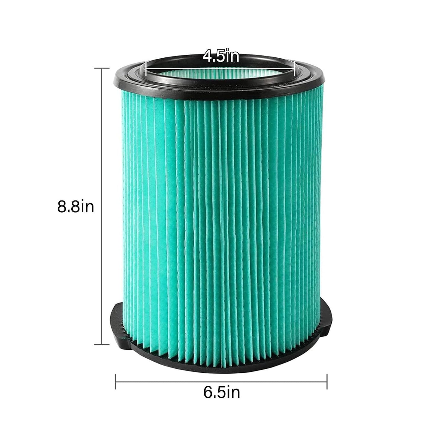 2 Pack VF6000 Filter for Ridgid 5-20 Gallon Wet Dry Vacuums, 5-Layer Hepa Filter, Fit models WD5500 WD0671 WD6425 WD7000 WD1280 WD1851 WD1680 WD1956
