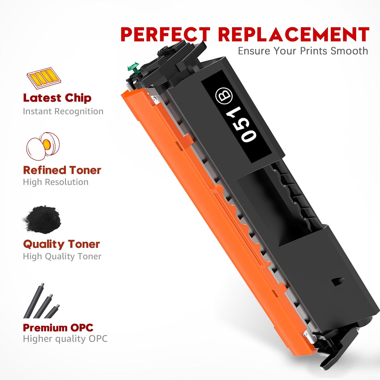 Toner Kingdom Compatible Toner Cartridge Replacement for Canon 051 for Canon ImageCLASS LBP162dw MF267dw MF264dw MF269dw Printer (Black, 2 Packs)