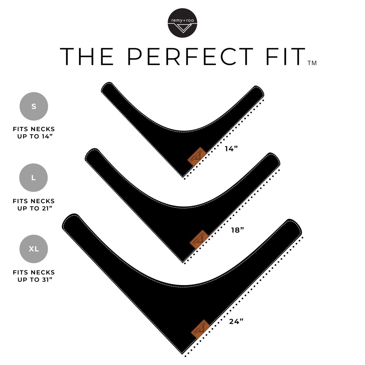 Remy+Roo Dog Bandanas - 4 Pack | Rubi Set | Premium Durable Fabric | Unique Shape | Adjustable Fit | Multiple Sizes Offered | (Large)