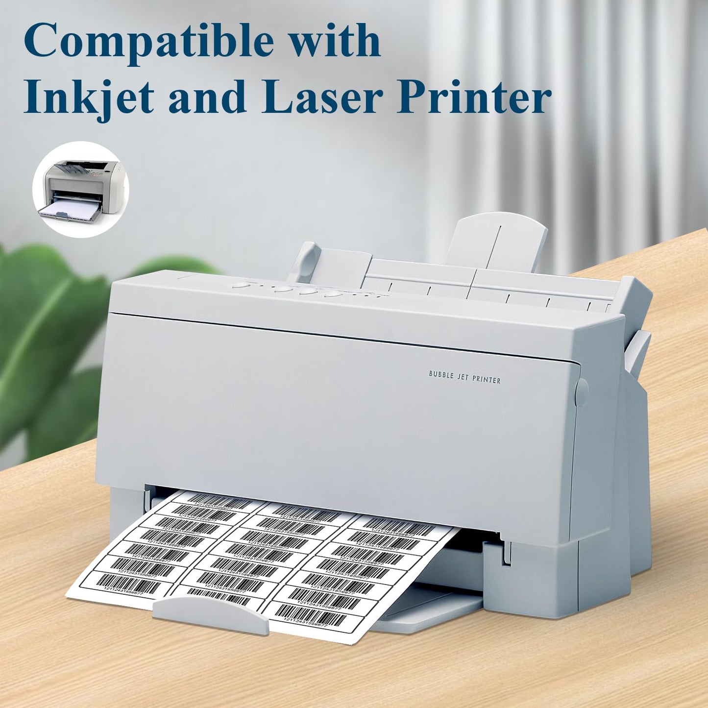 (500 Sheets, 15000 Labels) Sticker Paper, 1" x 2 5/8" Shipping Address Labels, 30 Per Page Self Adhesive Mailing Label for Laser and Inkjet Printers