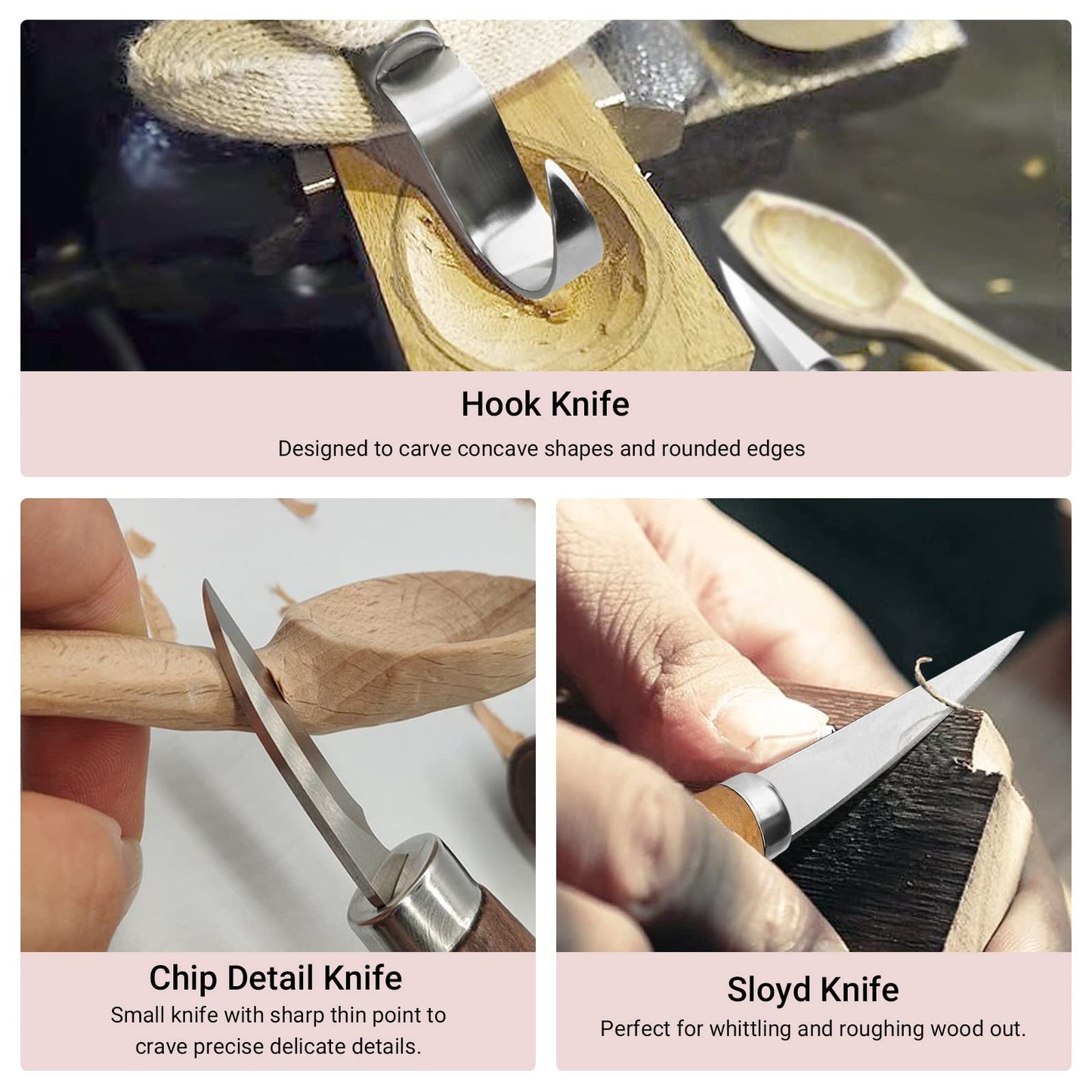 Wood Whittling Kit with Basswood Blocks Gifts Set for Adults and Beginners, Wood Carving Set Includes 3pcs Carving Knife & 8pcs Blocks & Gloves for Widdling Kit