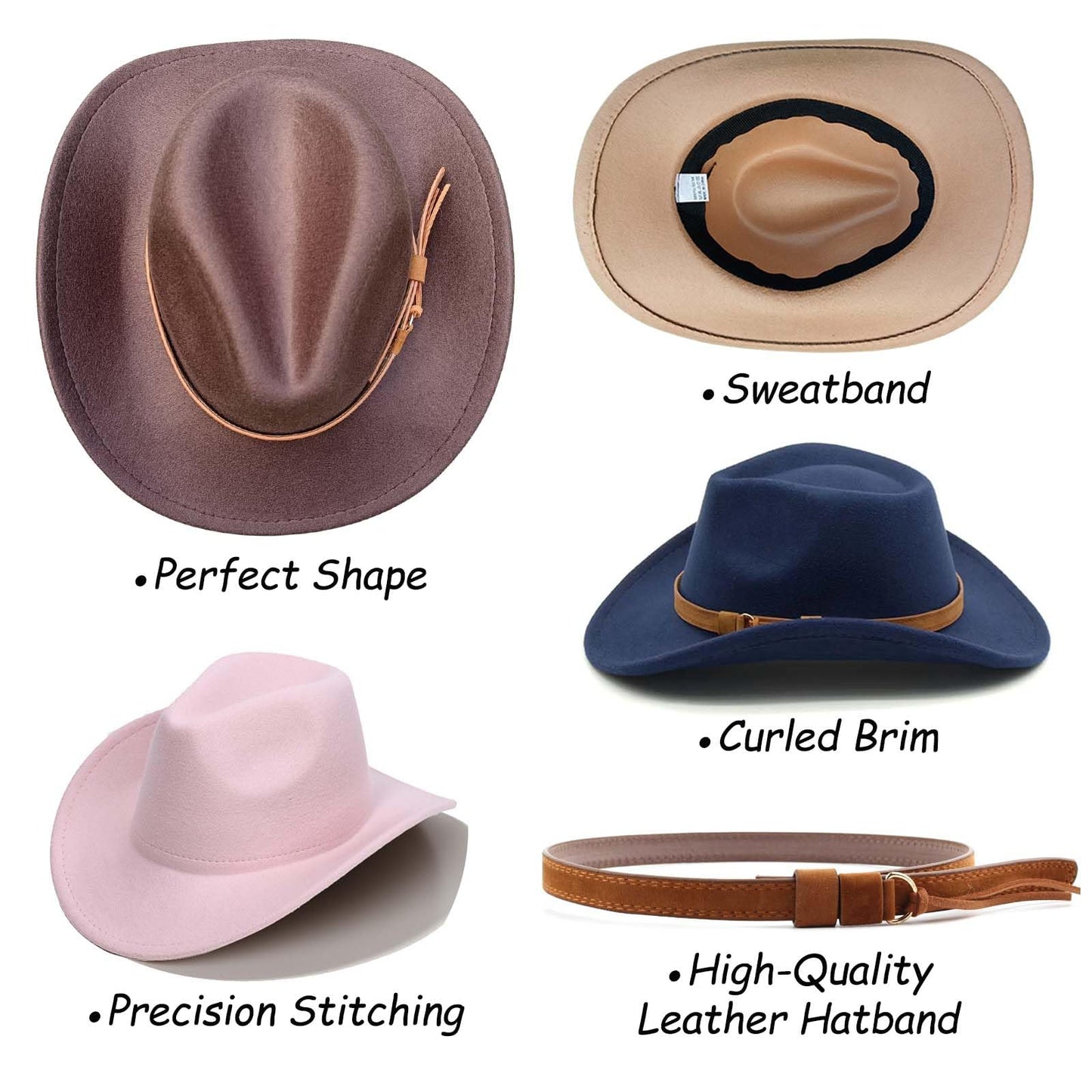 HiXceHiCeng Toddler Boys Cowboy Hat, Baby Infant Cowboy Hats, Toddler Cowgirl Hat for Girls, Kids Western Cowboy Hat Coffee 1-3