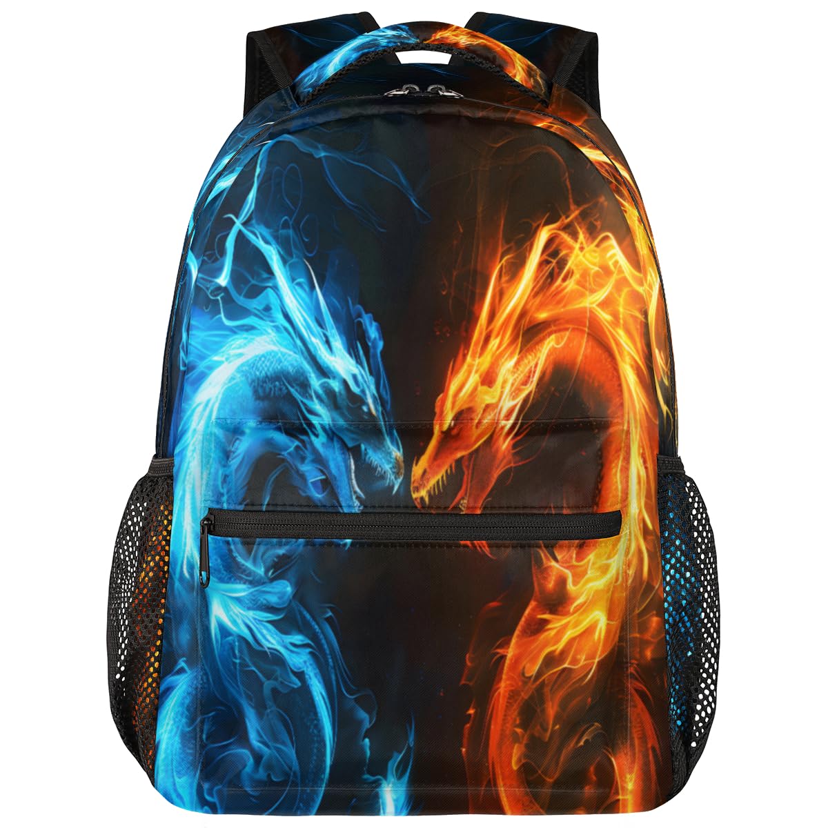 Pardick Backpacks Boys Girls, Lightweight School Backpack Laptop College Bookbag, A:abstract Dragon, 16 Inch, Modern