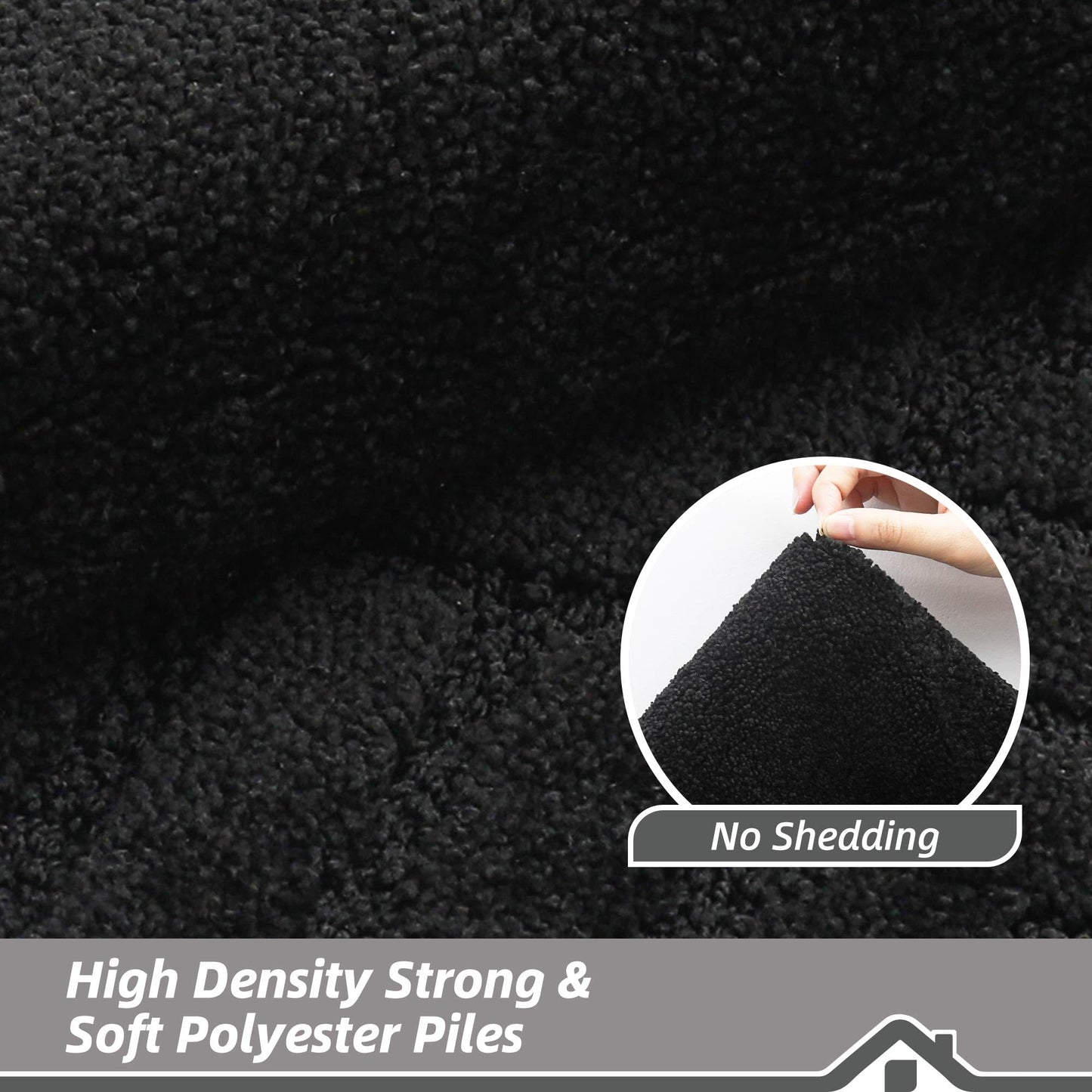 BEQHAUSE Large Door Mat Indoor, Super Absorbent Dirt Trapper Front Doormats Washable TPR Non-Slip Entrance Inside Floor Mats Rug for Entryway Pets and Dogs,32"x48", Black