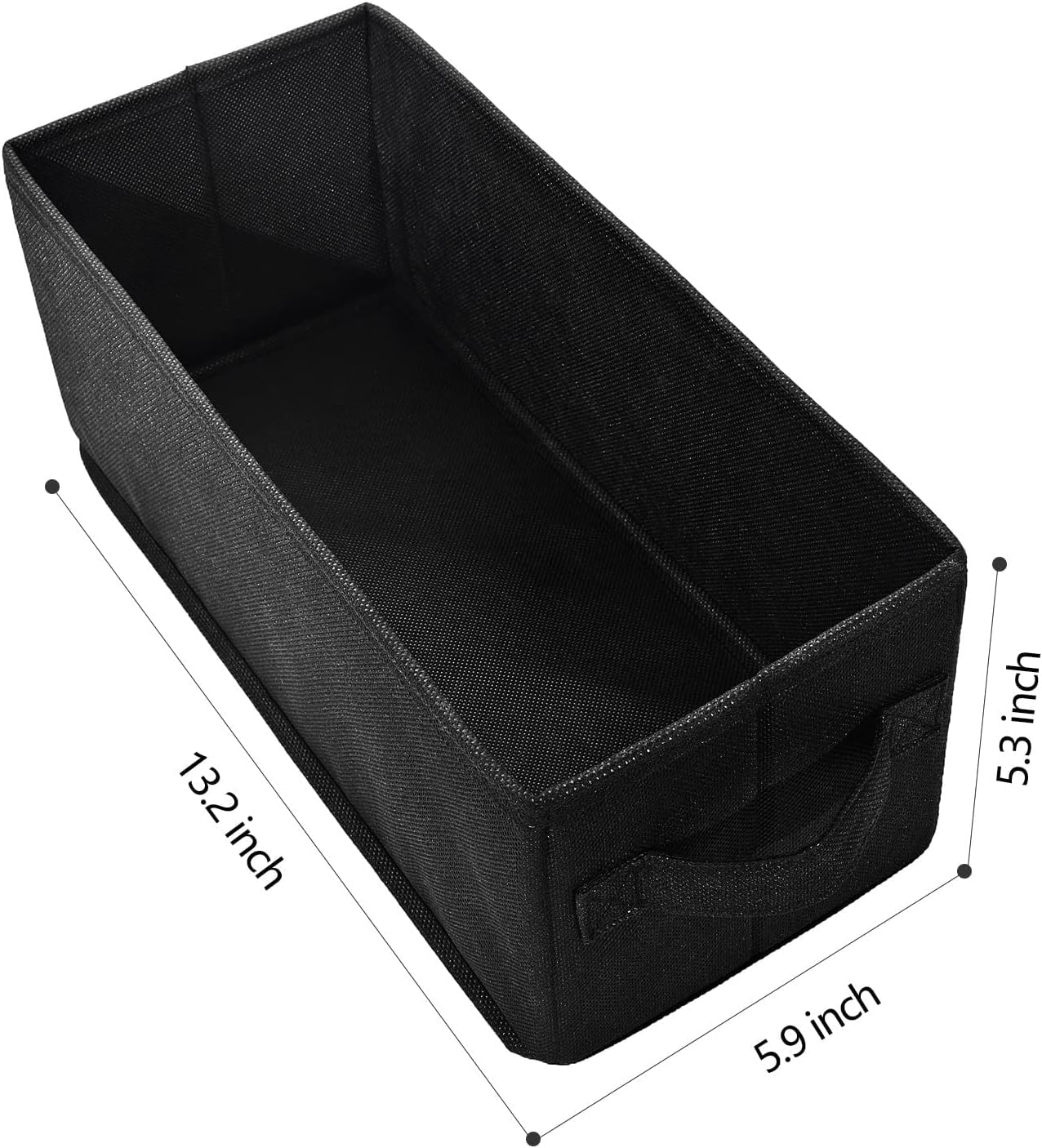 UENTIP CD Storage Boxes with Lid-13.2" x 5.9" x 5.3" (Black, CD BOX-4PACK)