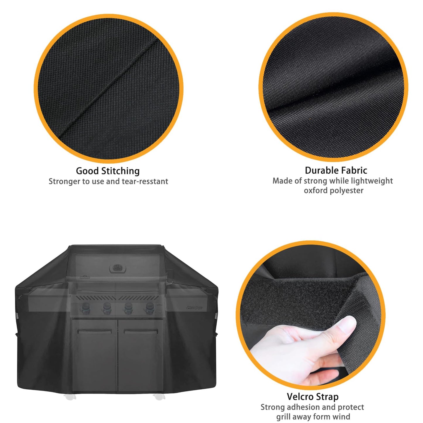 Grill Cover for Napoleon PRO Prestige 500 Series Grill, Heavy Duty Waterproof UV Resistant Cover for Napoleon, Outdoor Barbeque Grill Accessories