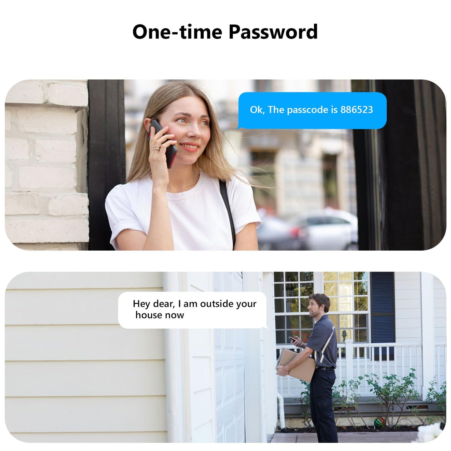 Keyless Entry Fingerprint Door Lock with 2 Lever Handles - PHYSEN Smart Deadbolt Set for Front Door - Electronic Digital Keypad Lock - Biometric- Auto Lock - Easy Installation - Matte Black