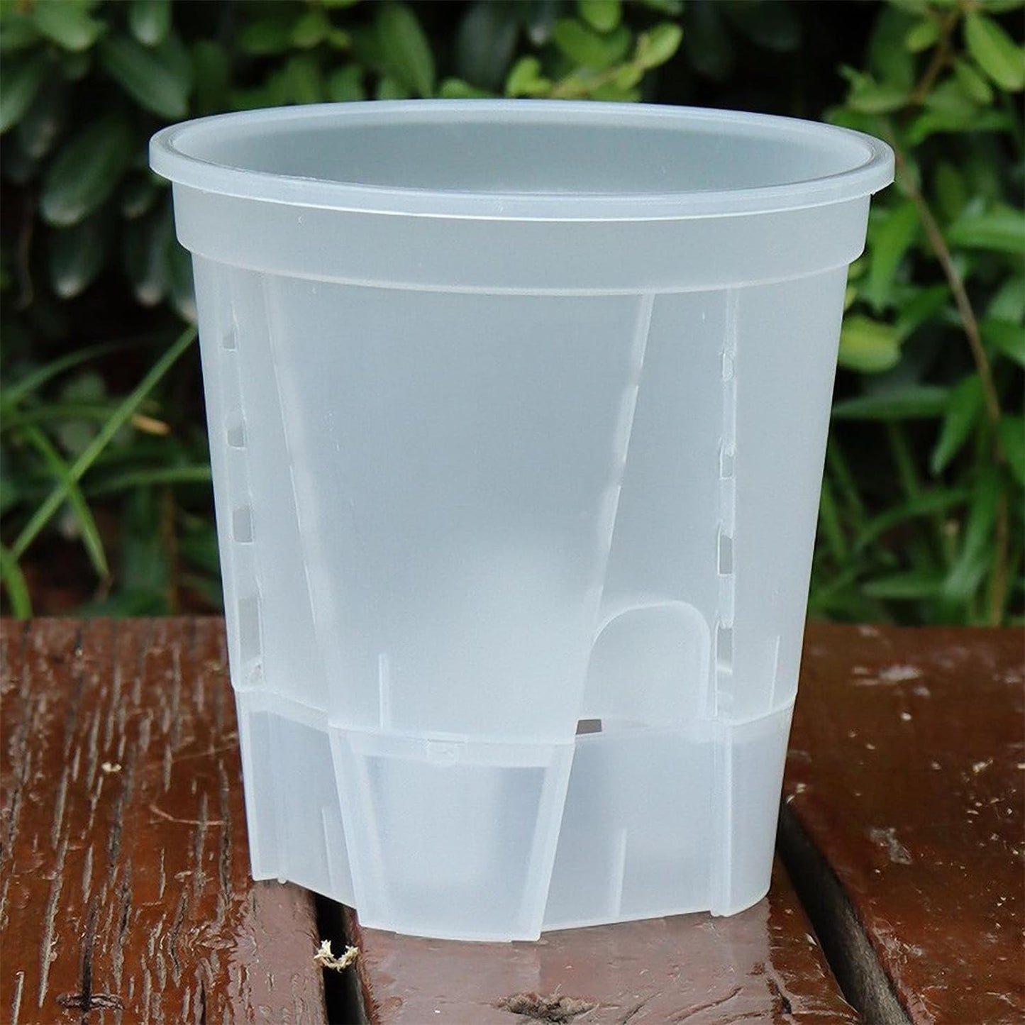 WEZCHUGHAOL 6 Pack Self Watering Pots for Indoor Plants, ClearPlastic Self Watering Plant Pots with Deep Reservior and High Drainage Holes for Indoor Outdoor Plants and Flowers (180-18*12.5*20.4cm)