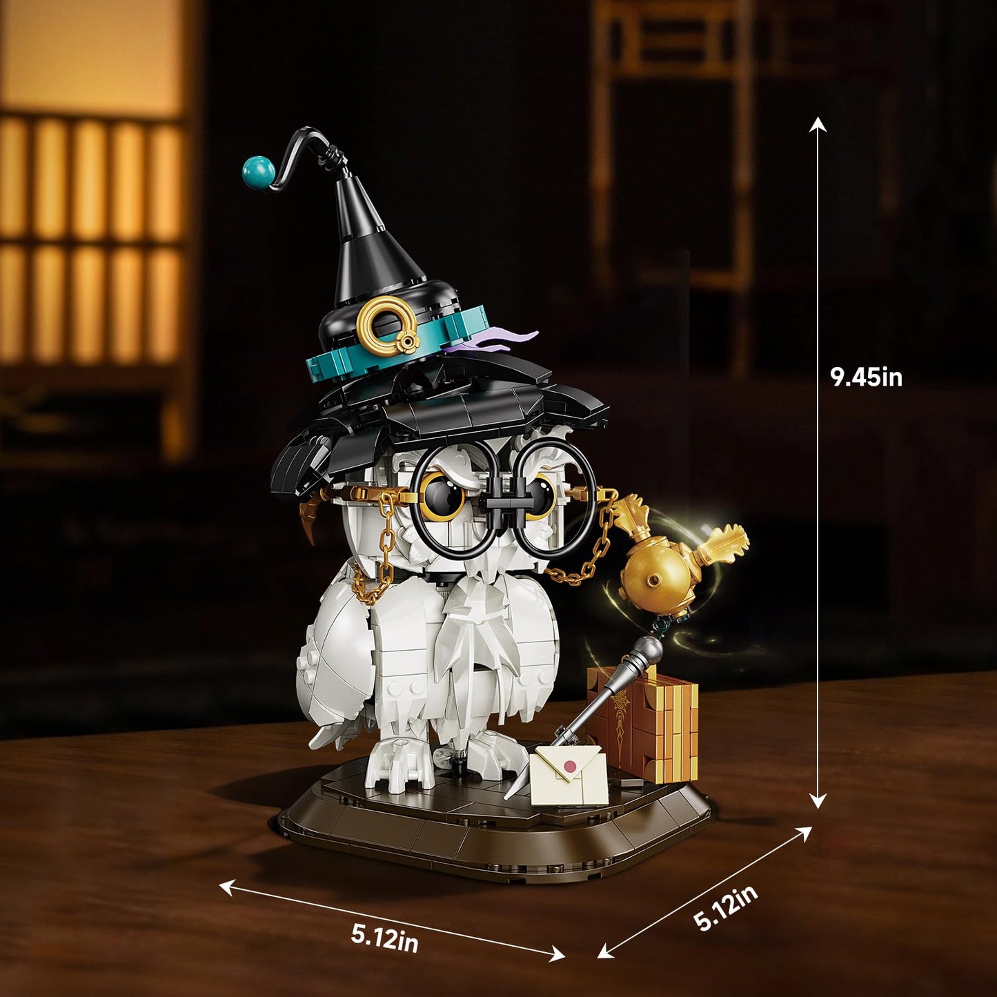 Owl Animal Building Set for Kids Potter Collectible Magic Bird Model Toys Compatible with Lego Animal for Adults Creative Home Decor and Office Art Gifts Toys for Boys and Girls Aged 8+