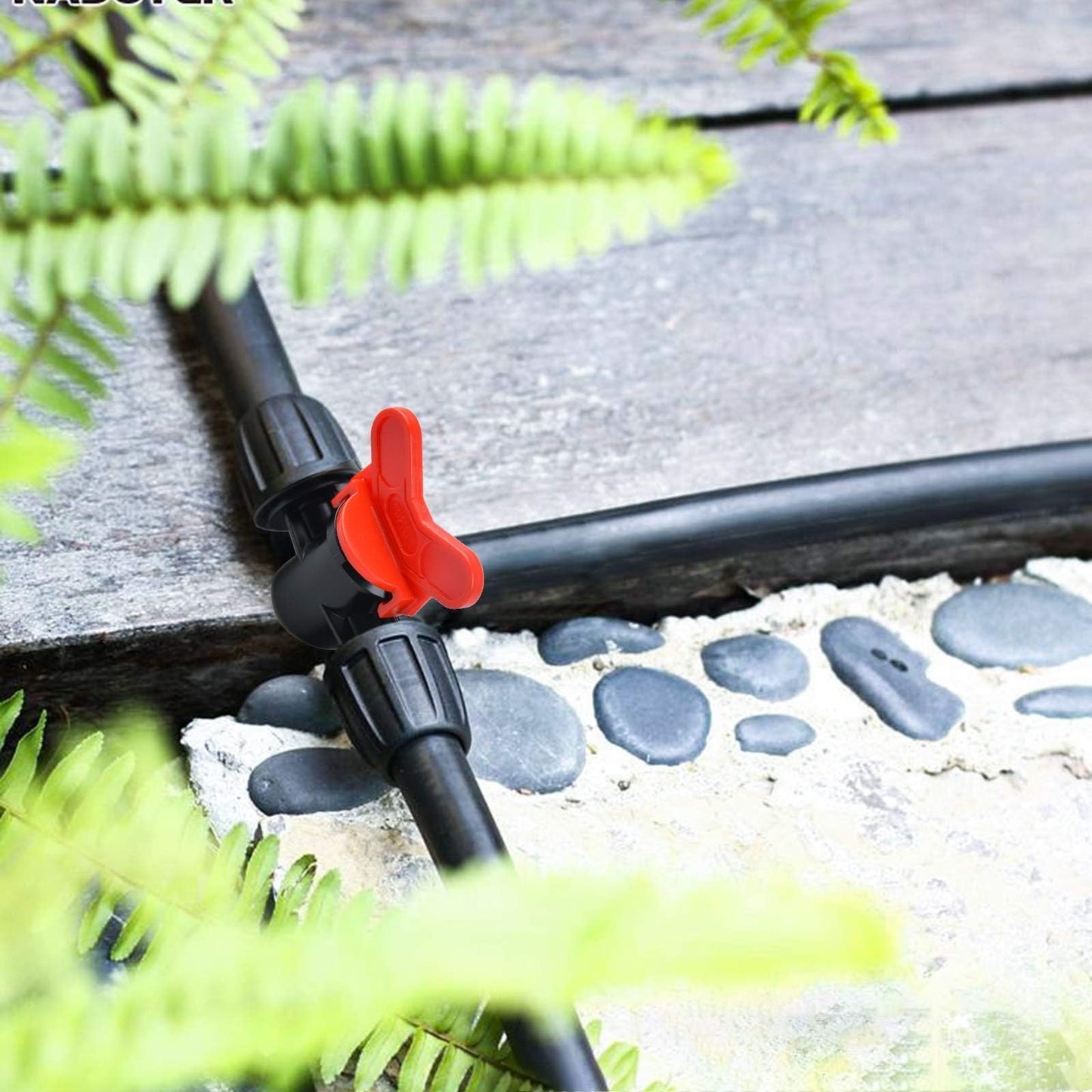Kalolary 20PCS Drip Irrigation Switch Valves, 1/2" Barbed Lock Shut Off On Valves in-line Barbed Tee Switch Valve for 1/2 Inch Tube 16mm Irrigation Valve Fittings with Lock for Garden Sprinkler System