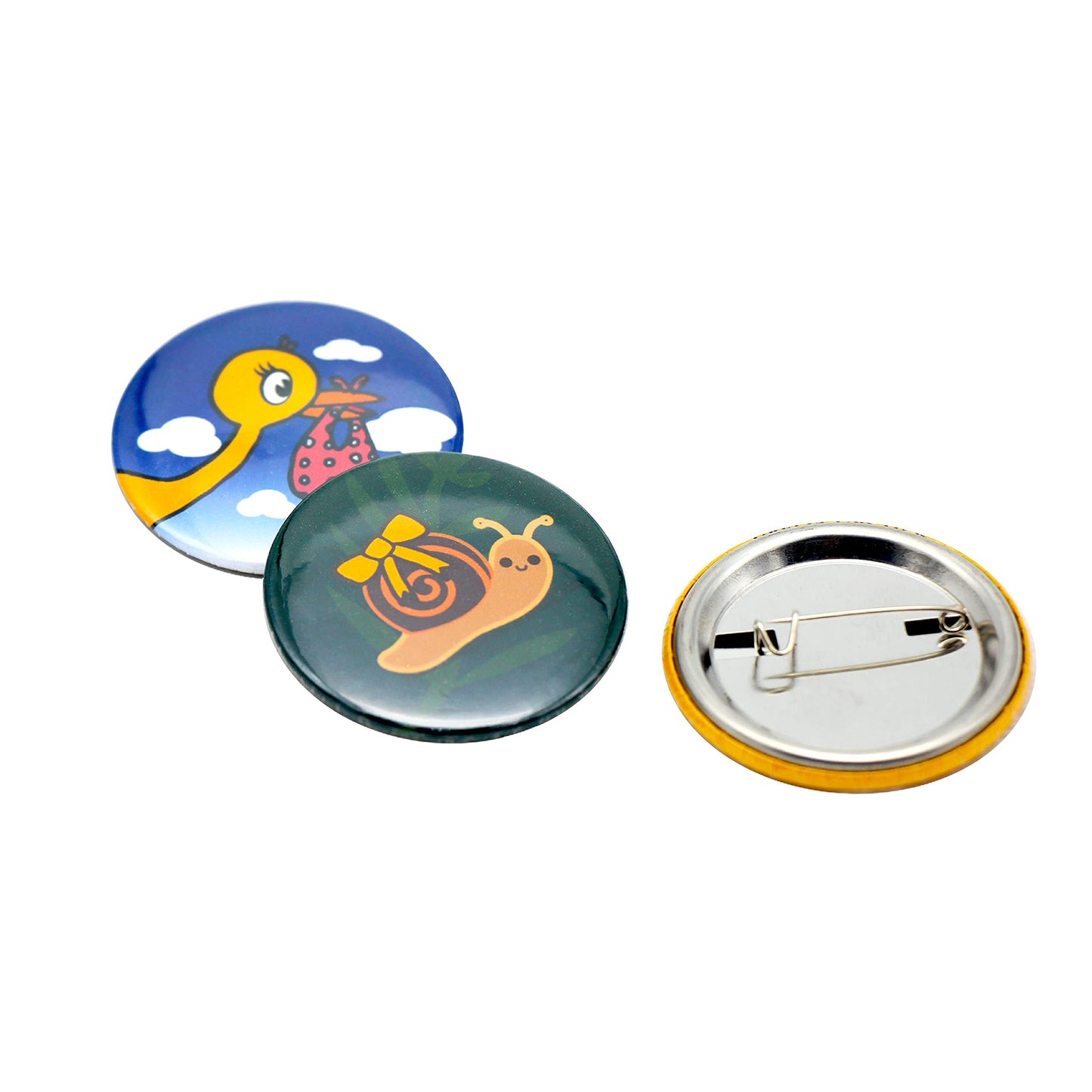 ChiButtons 37mm Metric System Metal Pin Badge Button with Pre-Assembled Pin-Back, Upper Shell & Mylar Film (Official ChiButtons Supplies, 200 Sets)