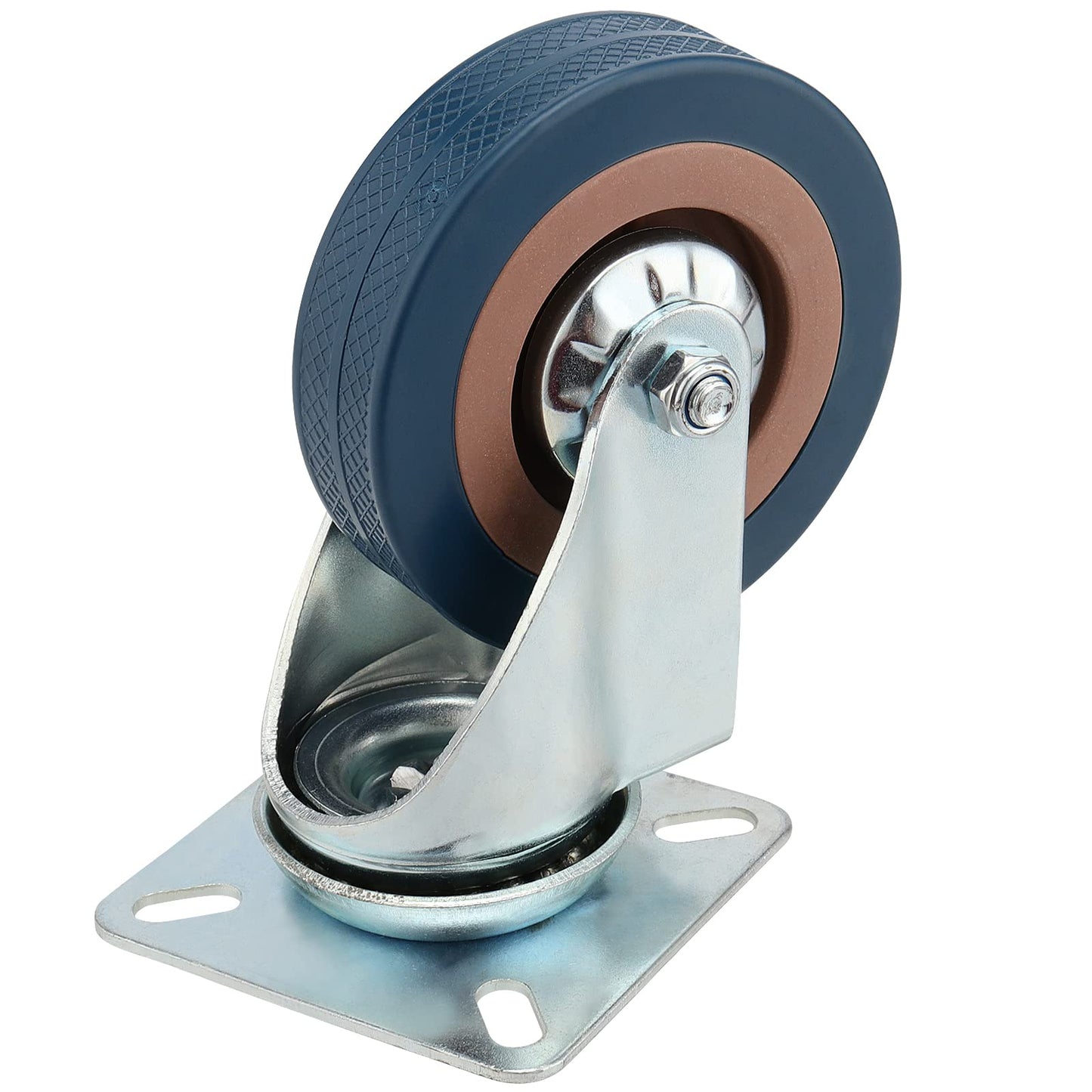 MOUYAT 8 Pack 3 Inch Caster Wheels, 880lb Capacity Heavy Duty Swivel Plate Casters, 360 Degree Caster Wheels for Furniture, Workbench, Movers Dollies (4 with Brake, 4 Without)