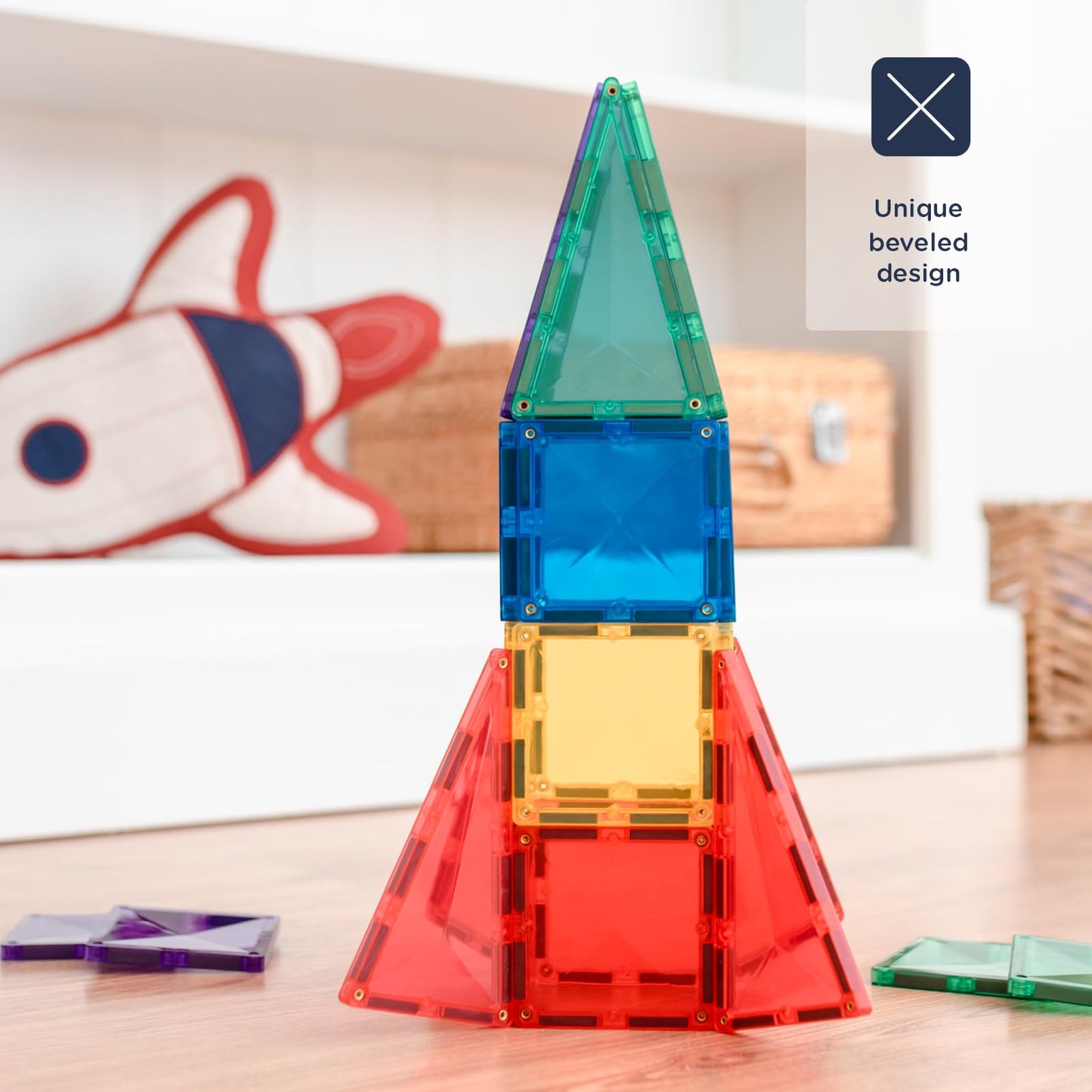 CONNETIX Rainbow Starter Pack, 62 Pieces