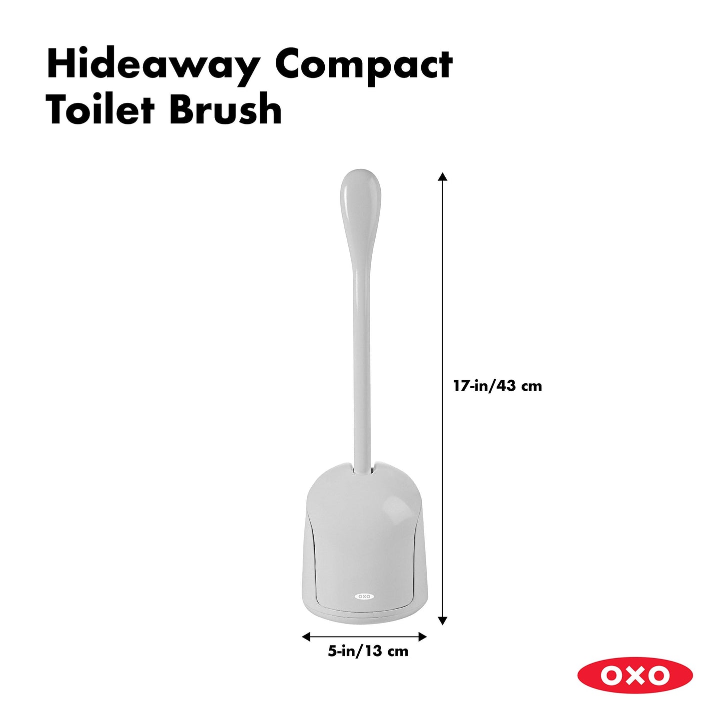 OXO Good Grips Hideaway Compact Toilet Brush-Gray