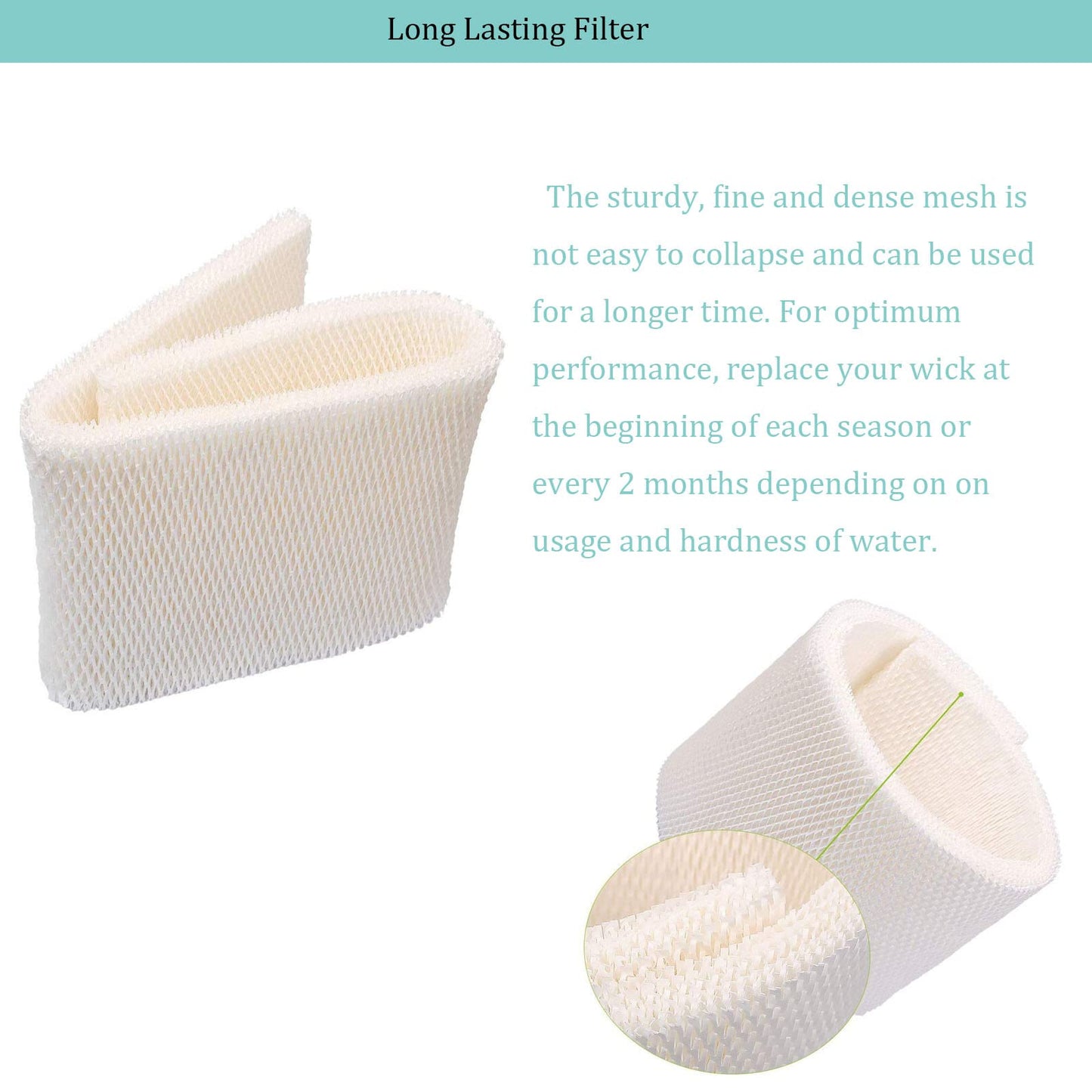 2 Pack MAF2 Humidifier wicking Filter Compatible with Essick Air MAF2 Moist AIR MA0800,MA0600,Kenmore 15408 Humidifier