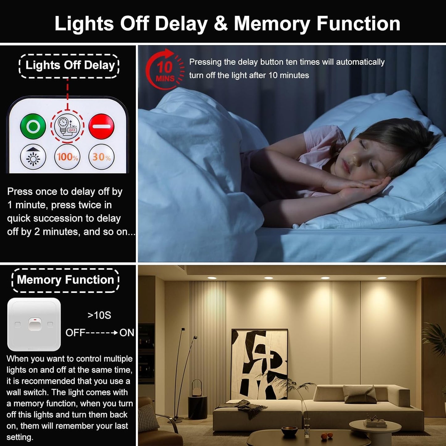 Recessed Lighting 4 Inch RGBCW Color Changing 12W LED Downlights with Junction Box,1080Lumens Recessed Ceiling Light,Dimmable by Remote Control,Dual Memory - Timer - 14 Color Choices - 3 Modes,6 Pack