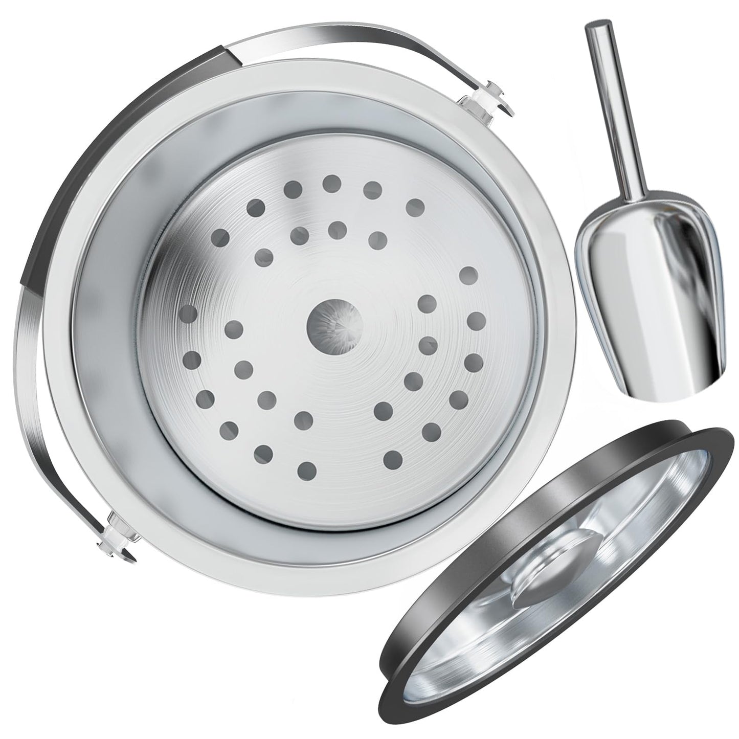 Ice Bucket with Lid and Scoop, 3.2L Double Wall Insulated Stainless Steel Ice Bucket Champagne Bucket for Cocktail Bar and Parties