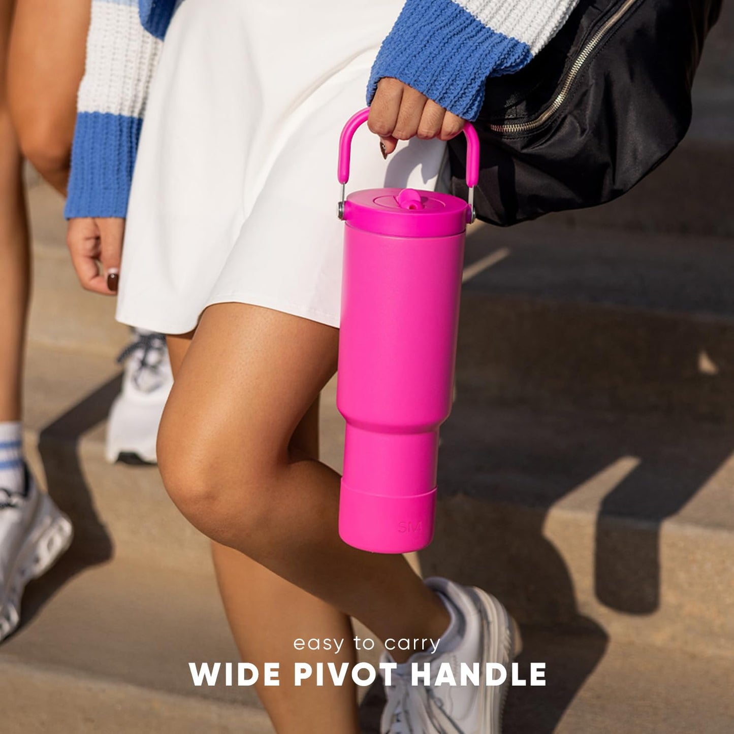 Simple Modern Trek Pivot | 40oz Flip Straw Tumbler with Handle | Water Bottle & Boot | Interchangeable Straw & Chug Lids | Insulated Stainless Steel Jug | Gym Sports Outdoors | Lavender Mist