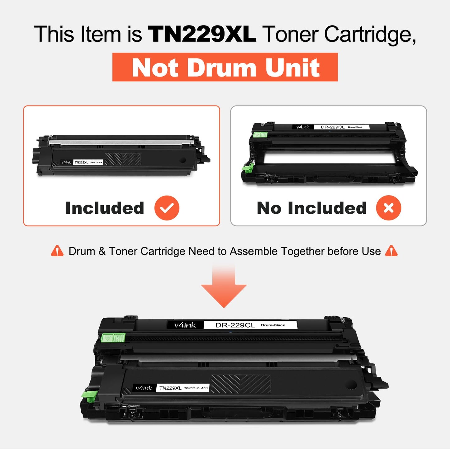 TN229XL TN229 XL High Yield Toner Cartridge Compatible Replacement for Brother TN229XL TN-229XL Use in HL-L3220CDW L3280CDW L3300CDW MFC-L3720CDW MFC-L3780CDW L3765CDW Printer (TN229XLBK 2 Pack)
