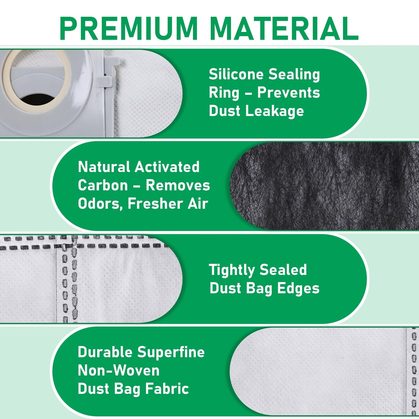 21 Pack Replacement Dust Bags Compatible with ECOVACS DEEBOT X9 PRO Omni, T90 PRO Omni, T50 PRO, T50 MAX, X8 PRO Omni, T80 Omni - Large Capacity Disposable Vacuum Cleaner Bags