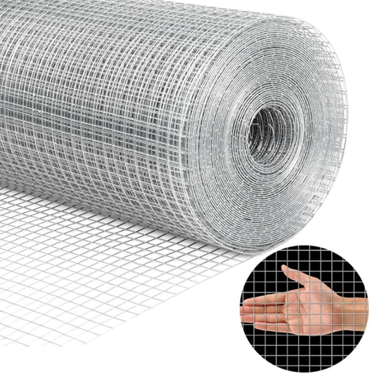 15.7in x 32.8ft Hardware Cloth Wire Fence Roll, Metal Wire Mesh Roll Galvanized Chicken Coop Welded Mesh Fence for Poultry Netting Cage Garden Protection Plants Supports Tree Guards