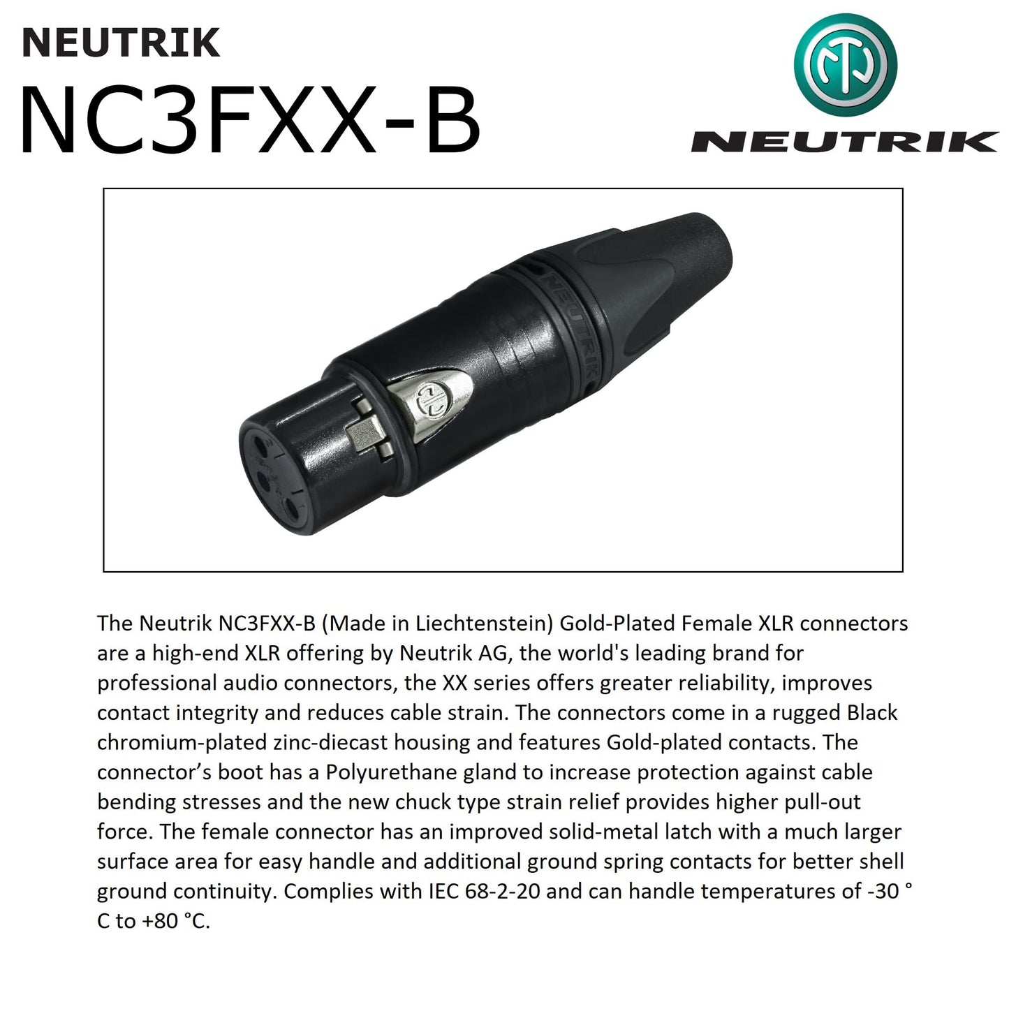 2 Units - 10 Foot - WBC-PRO-Quad Ultra-Silent Ultra-Flexible Balanced Star-Quad Microphone Cable with Neutrik Male & Female XLR Plugs & Black Tweed Jacket