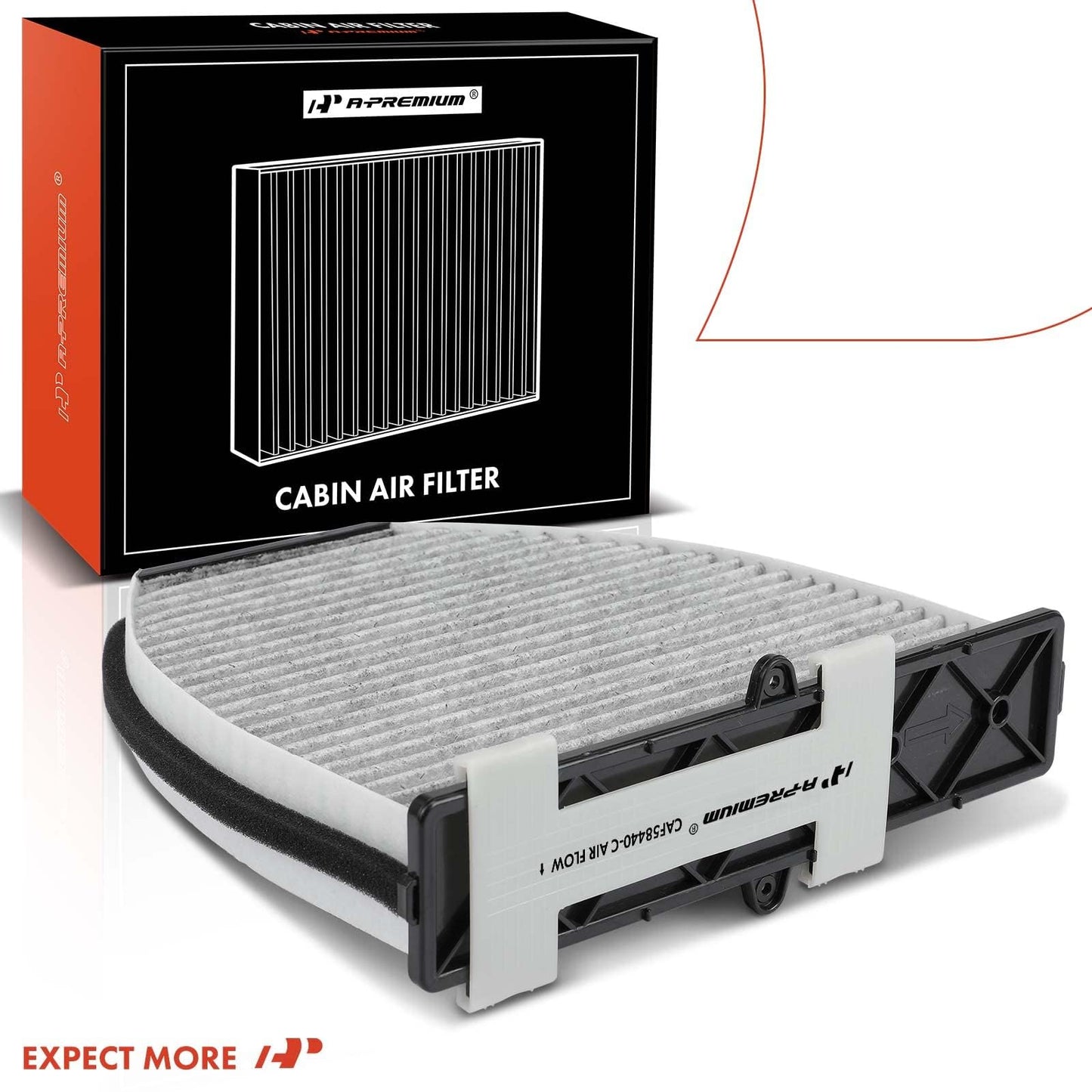 A-Premium 2-PC Cabin Air Filter w/Activated Carbon - Compatible with Mercedes-Benz Models - C200, C250, C300, CLS350, CLS400, CLS550, E200, E250, E300, E400, E550, GLK250, GLK350, SL450, SL500, AMG GT