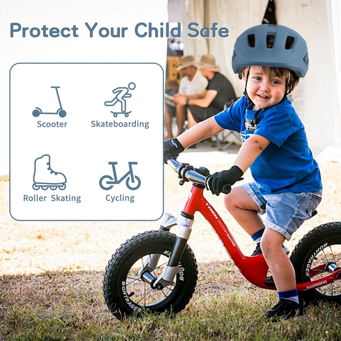 67i Toddler Helmet Age 1-3 Baby Bike Helmet 1 Year Old Kids Bike Helmet Children Infant Adjustable Bicycle Helmets Ventilation Skateboard Cycling Skating Scooter Helmet (Dark Blue, X-Small)