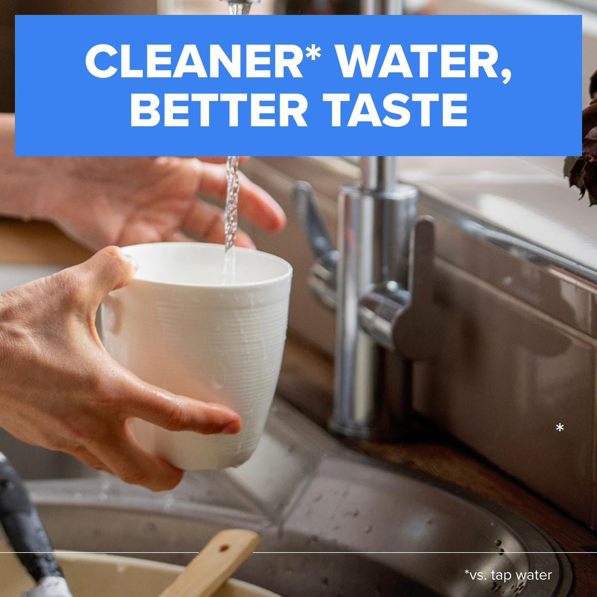 Brita Tap Water Purifier Filter System, Filter Change Reminder, Fits Standard Faucets Only, Complete, White
