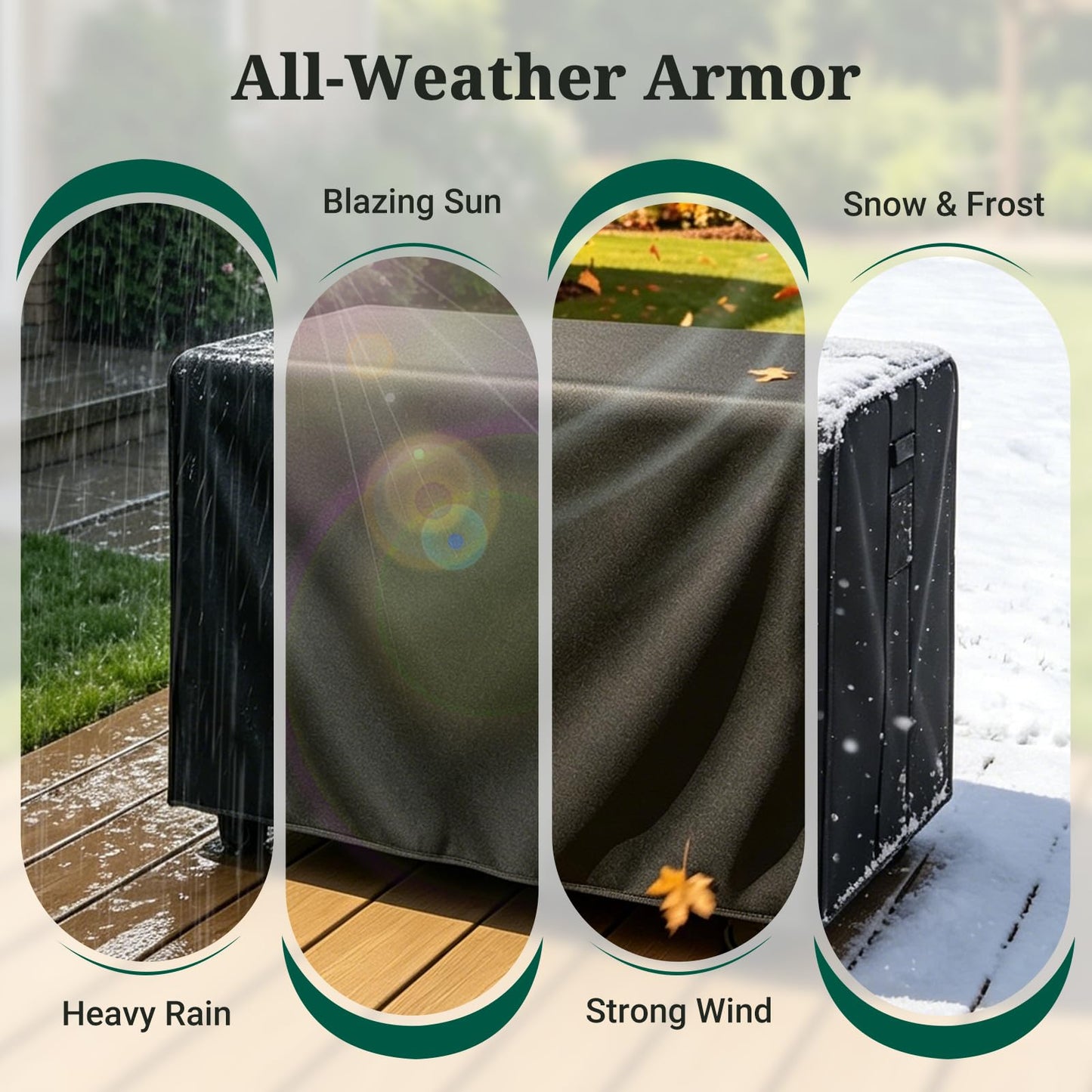 MR. COVER Outdoor Cart Cover 52 inch for Keter Unity XL Outdoor Rolling Table Cart, Heavy Waterproof for BBQ Grill Dining Kitchen Cart Protective, Outdoor Storage Box Cover, Patio Food Prep Station
