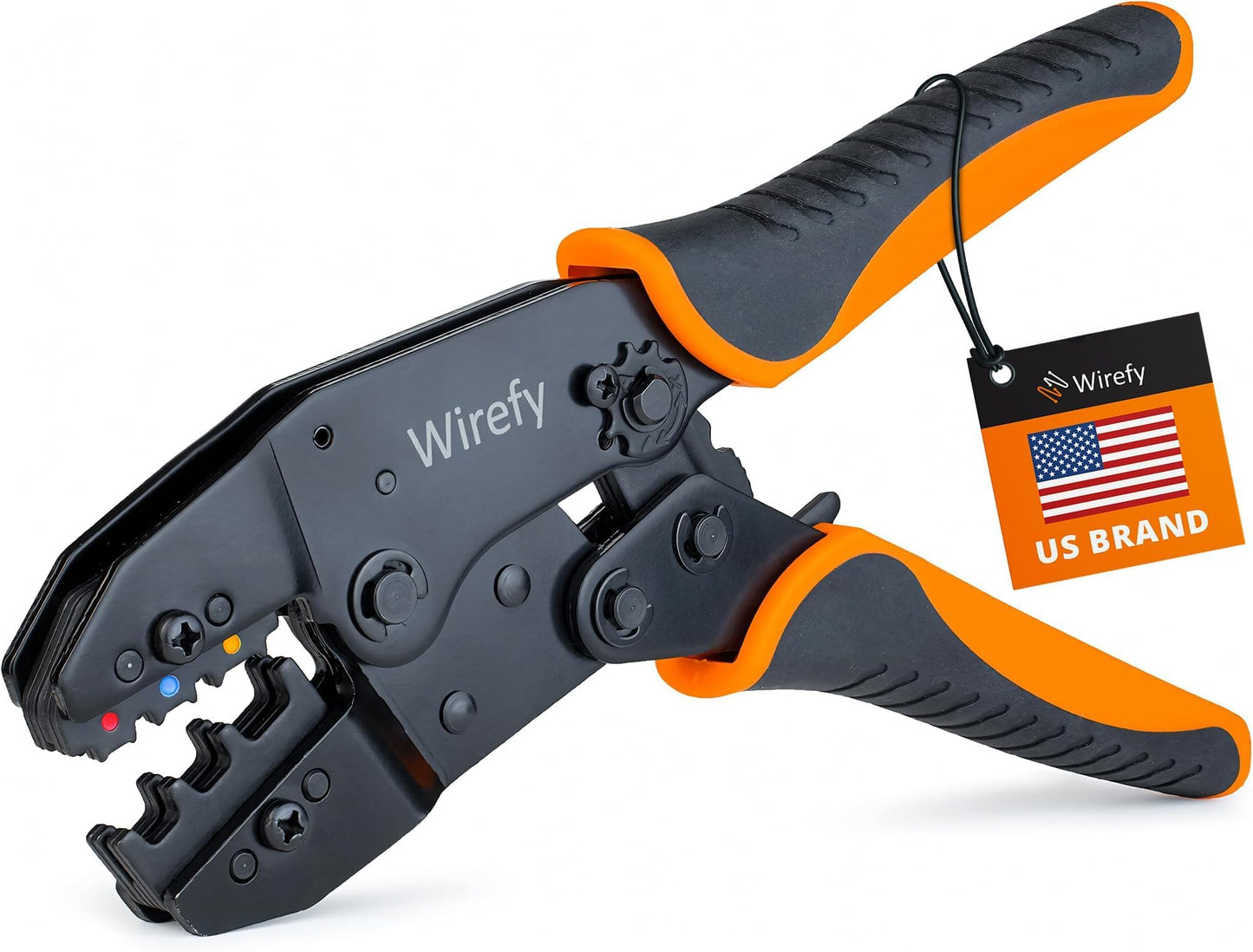 Wirefy Crimping Tool For Insulated Electrical Connectors - Ratcheting Wire Crimper - Crimping Pliers - Ratchet Terminal Crimper - Wire Crimp Tool 22-10 AWG