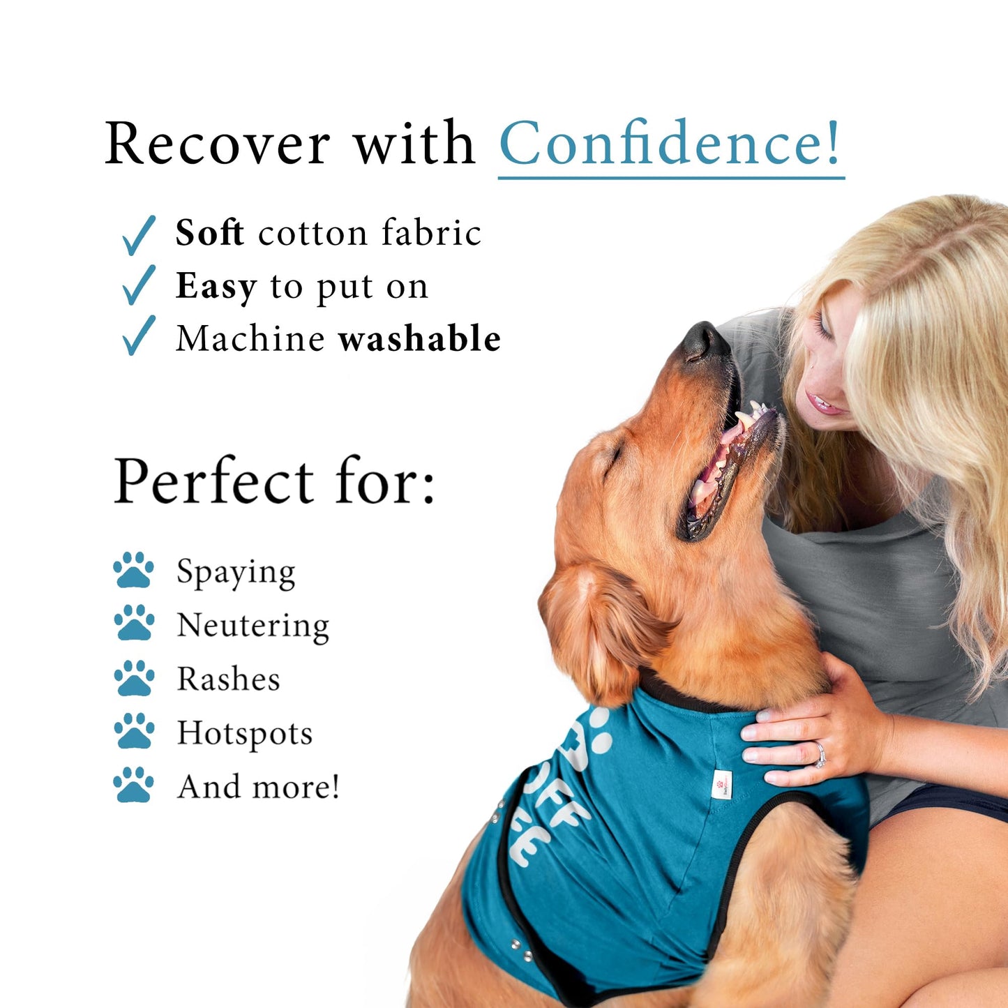 BellyGuard Dog Surgery Suit for Male and Female, Onesie for Dogs After Surgery, Spay or Neuter Recovery Suit for Post-Op Care